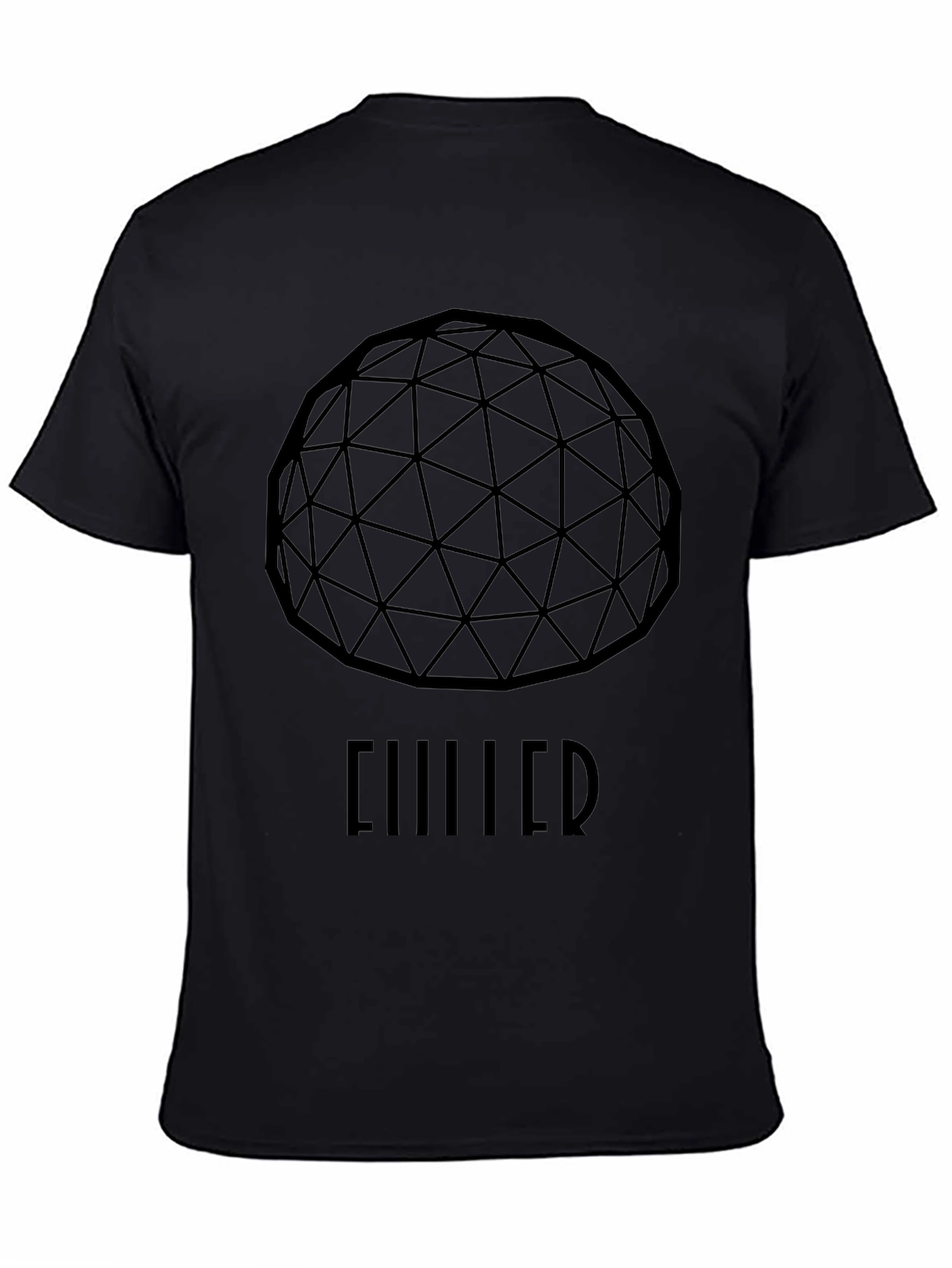 Geometric Dome Graphic Black T-Shirt