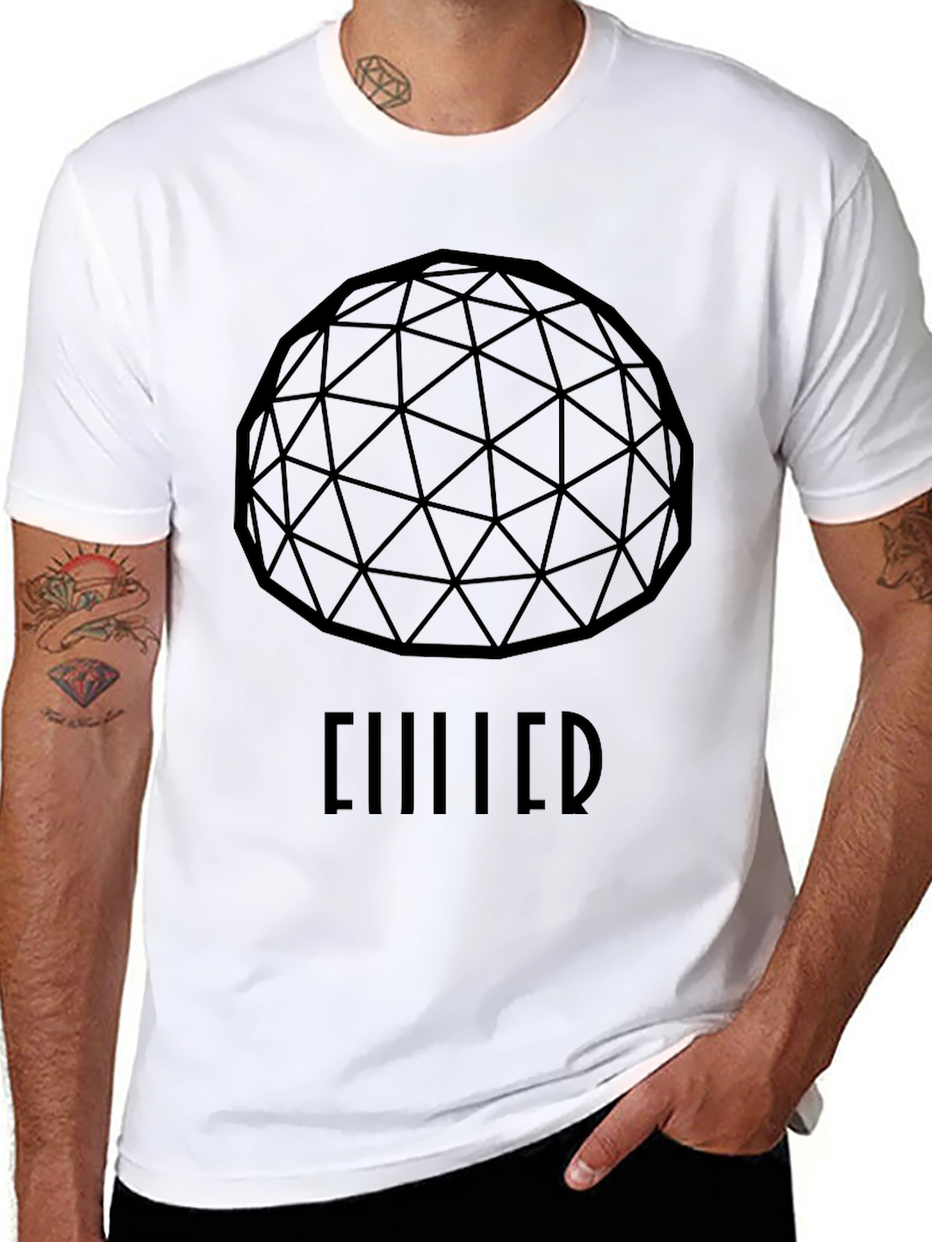 Geometric Dome Graphic Black T-Shirt