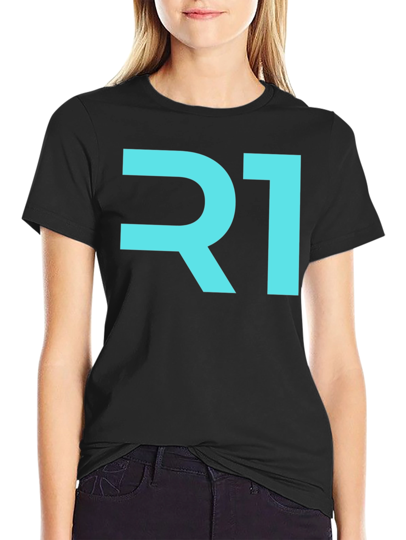 R1 Graphic T-Shirt - Black Modern Design