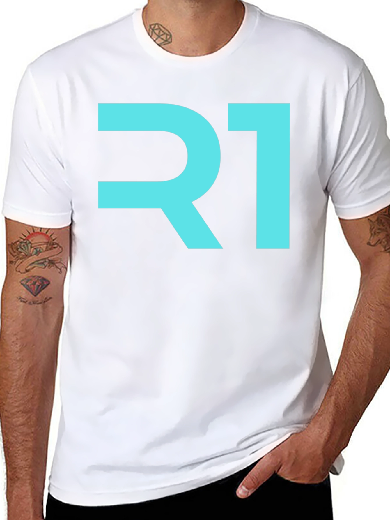 R1 Graphic T-Shirt - Black Modern Design