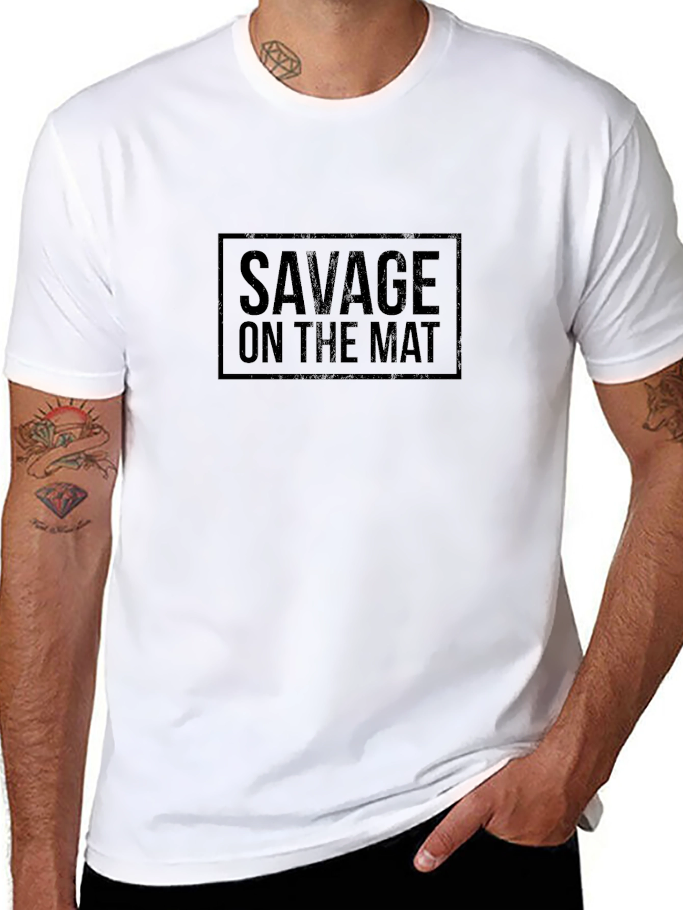 Savage On The Mat Black T-Shirt
