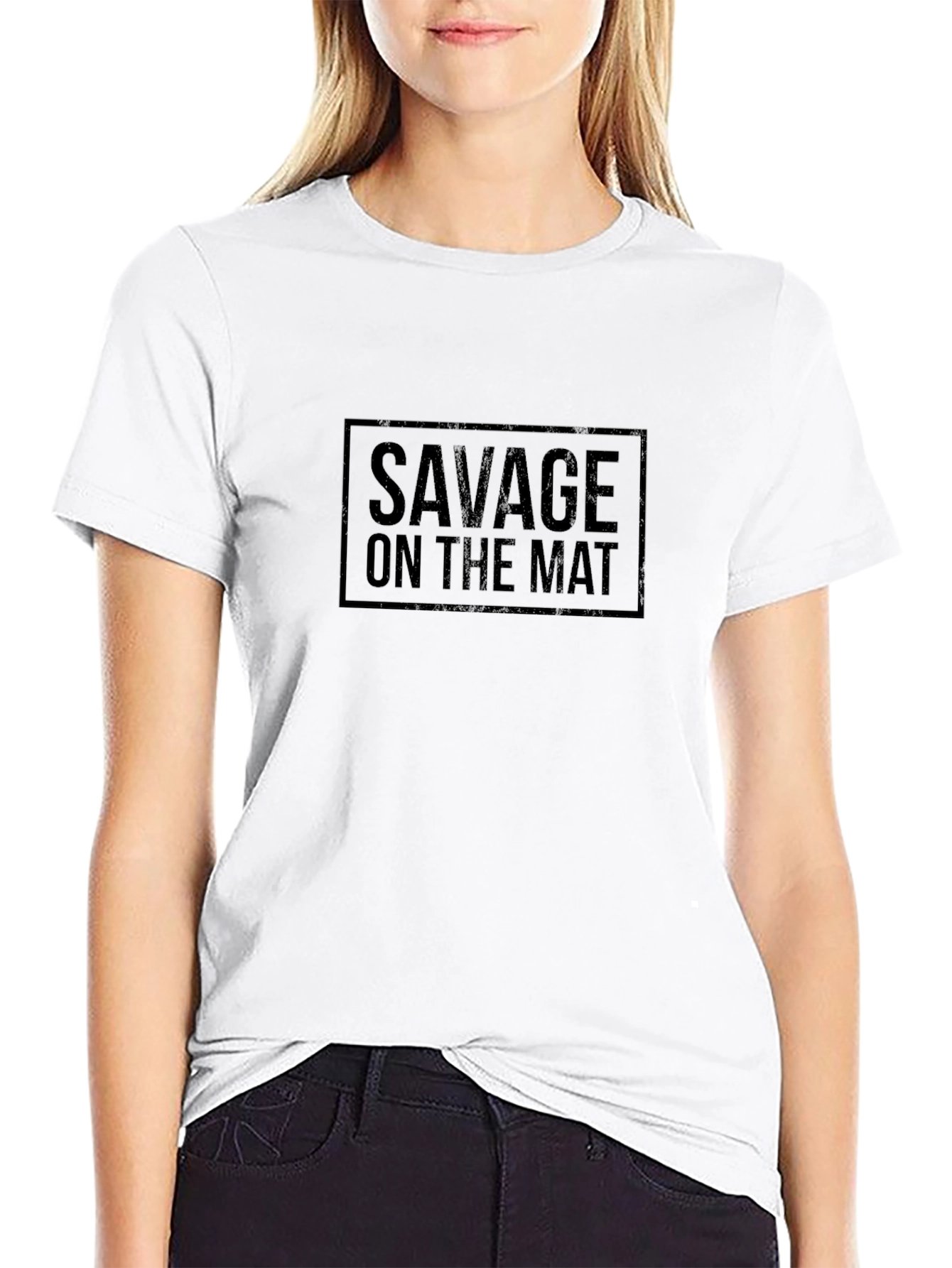 Savage On The Mat Black T-Shirt