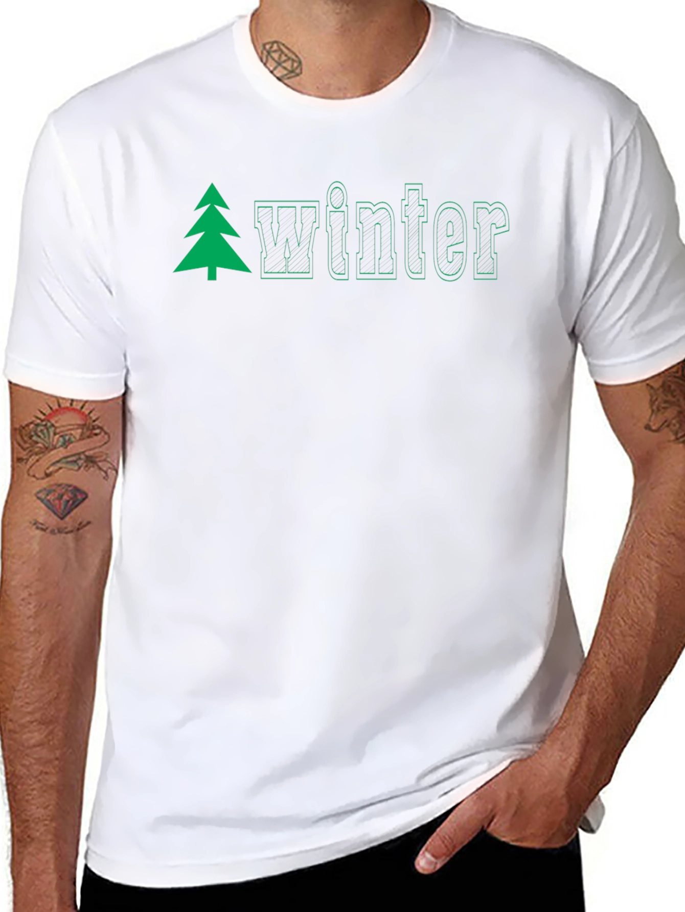Winter Tree Graphic Tee - Stylish Holiday Apparel