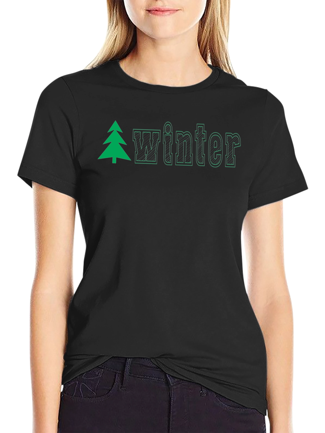 Winter Tree Graphic Tee - Stylish Holiday Apparel