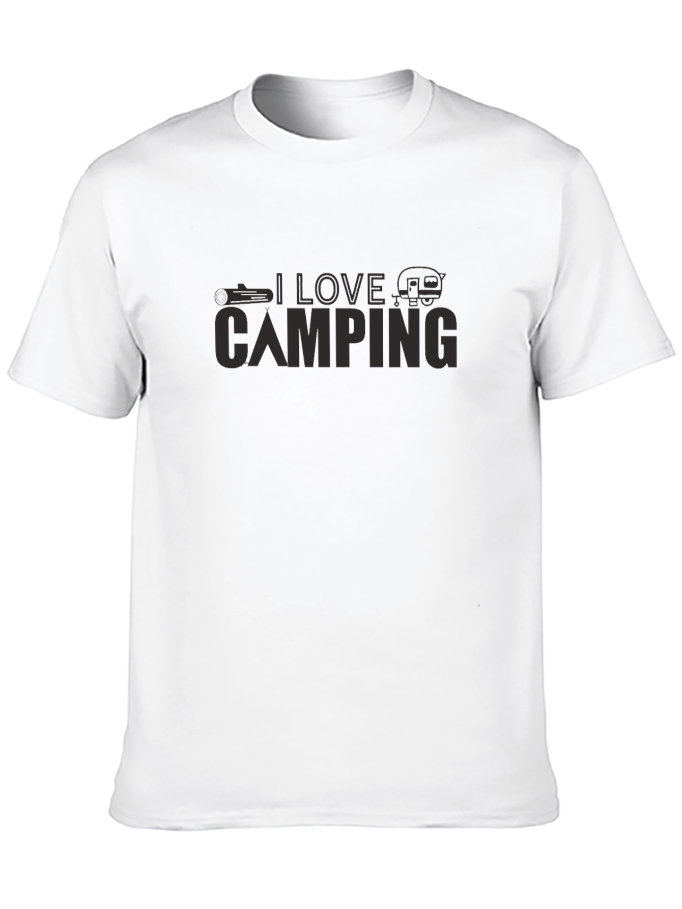 I Love Camping Graphic Tee - Black