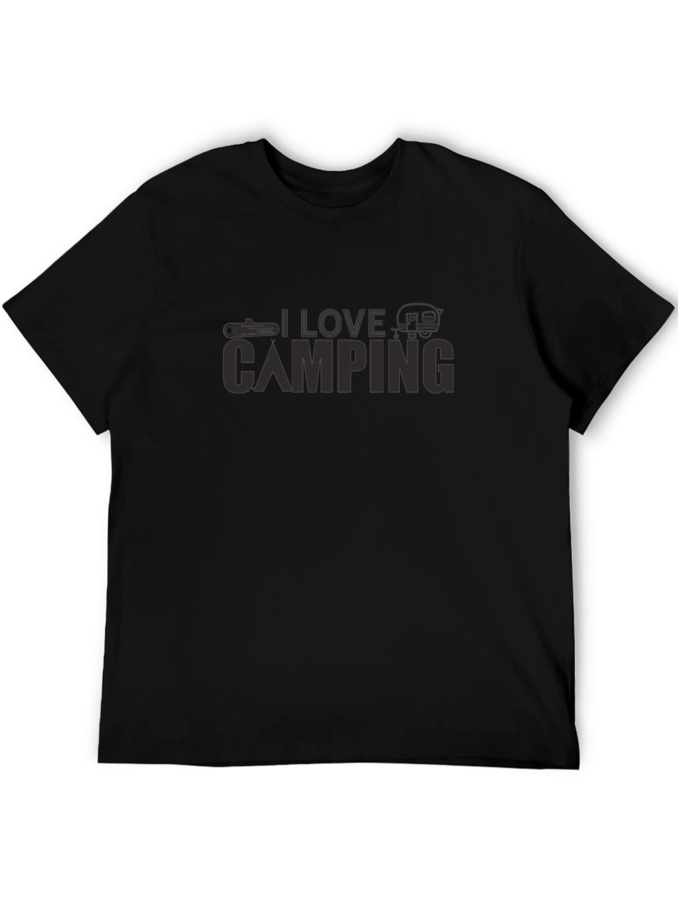 I Love Camping Graphic Tee - Black