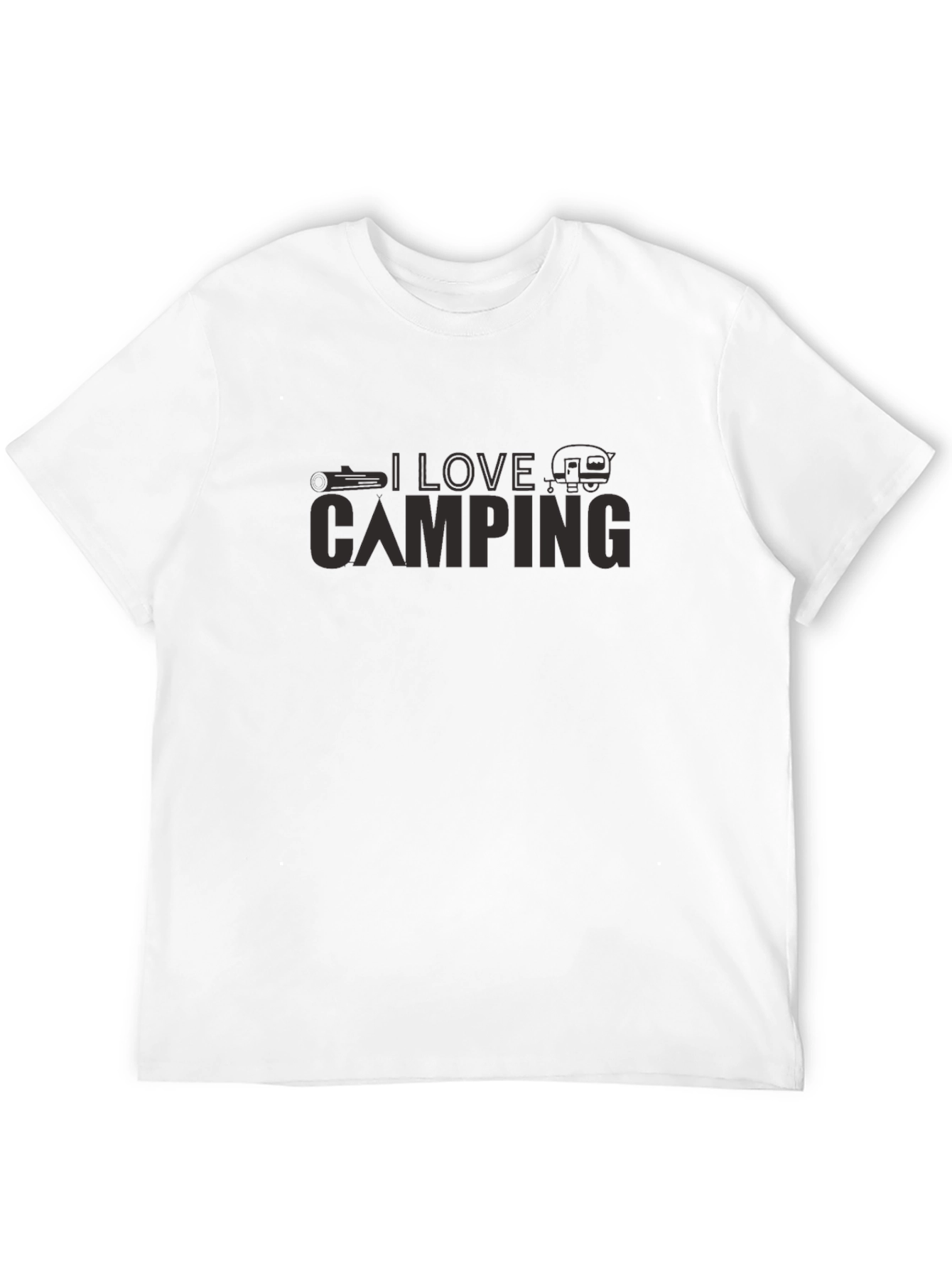 I Love Camping Graphic Tee - Black