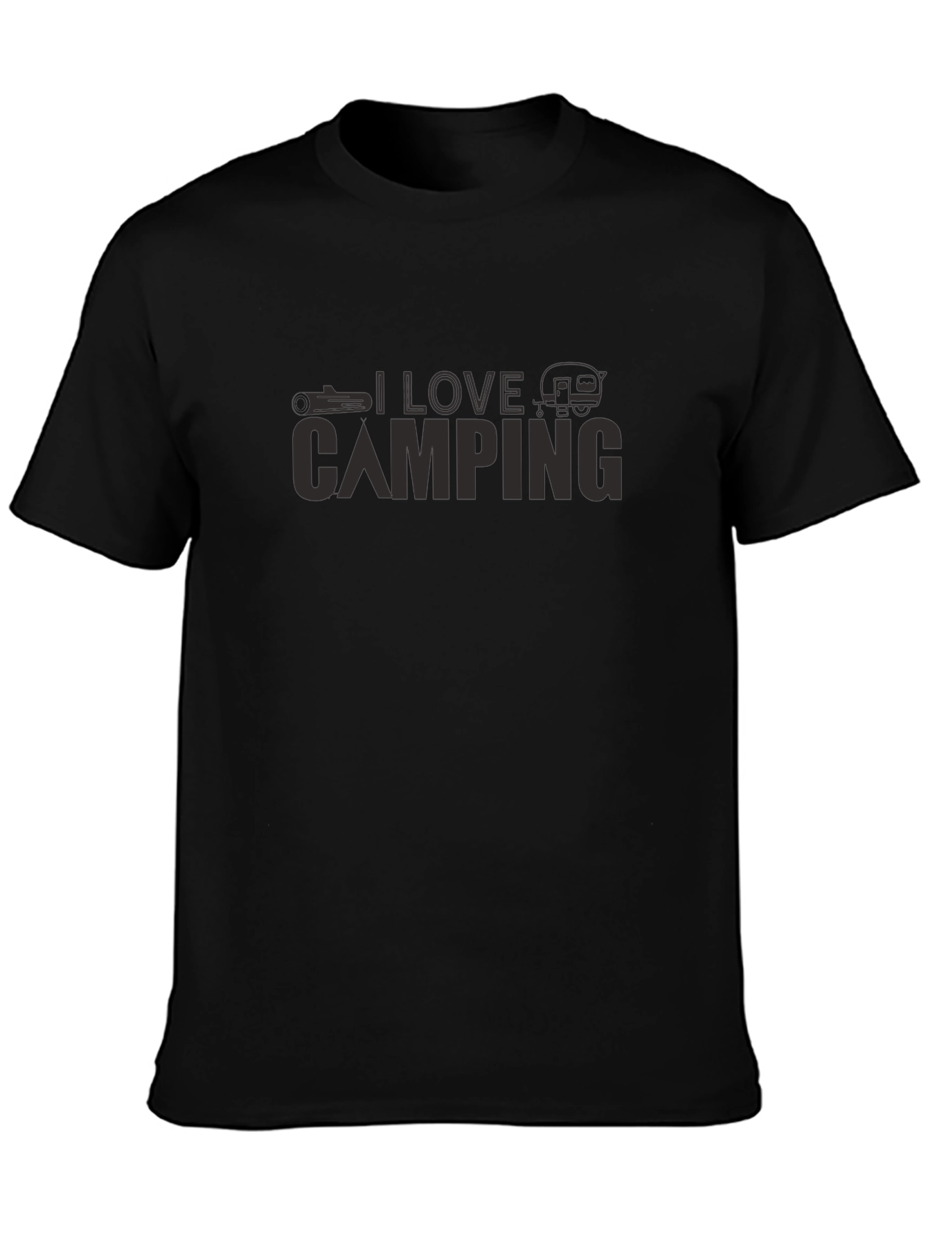 I Love Camping Graphic Tee - Black