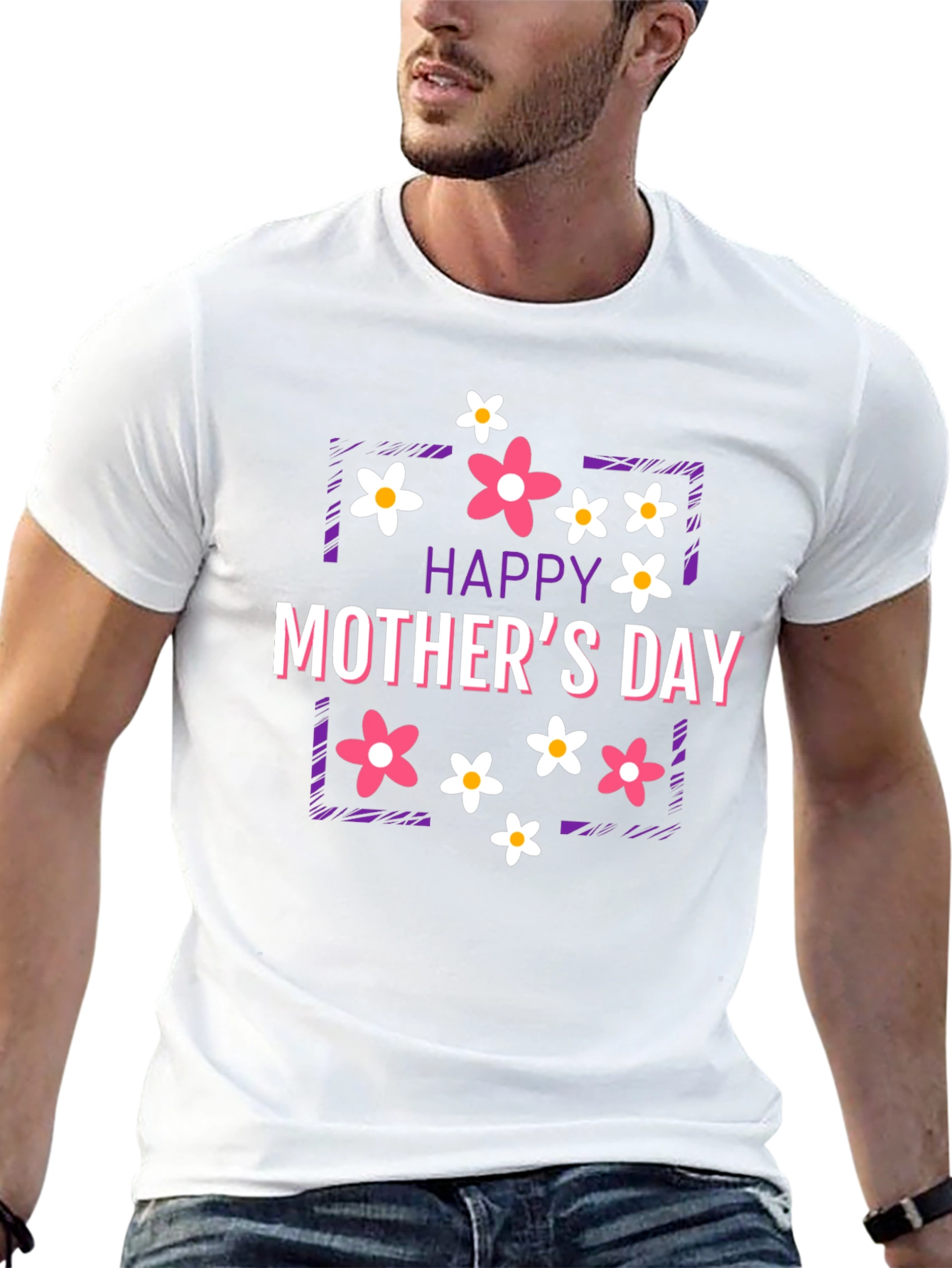 Happy Mothers Day Floral Graphic T-Shirt