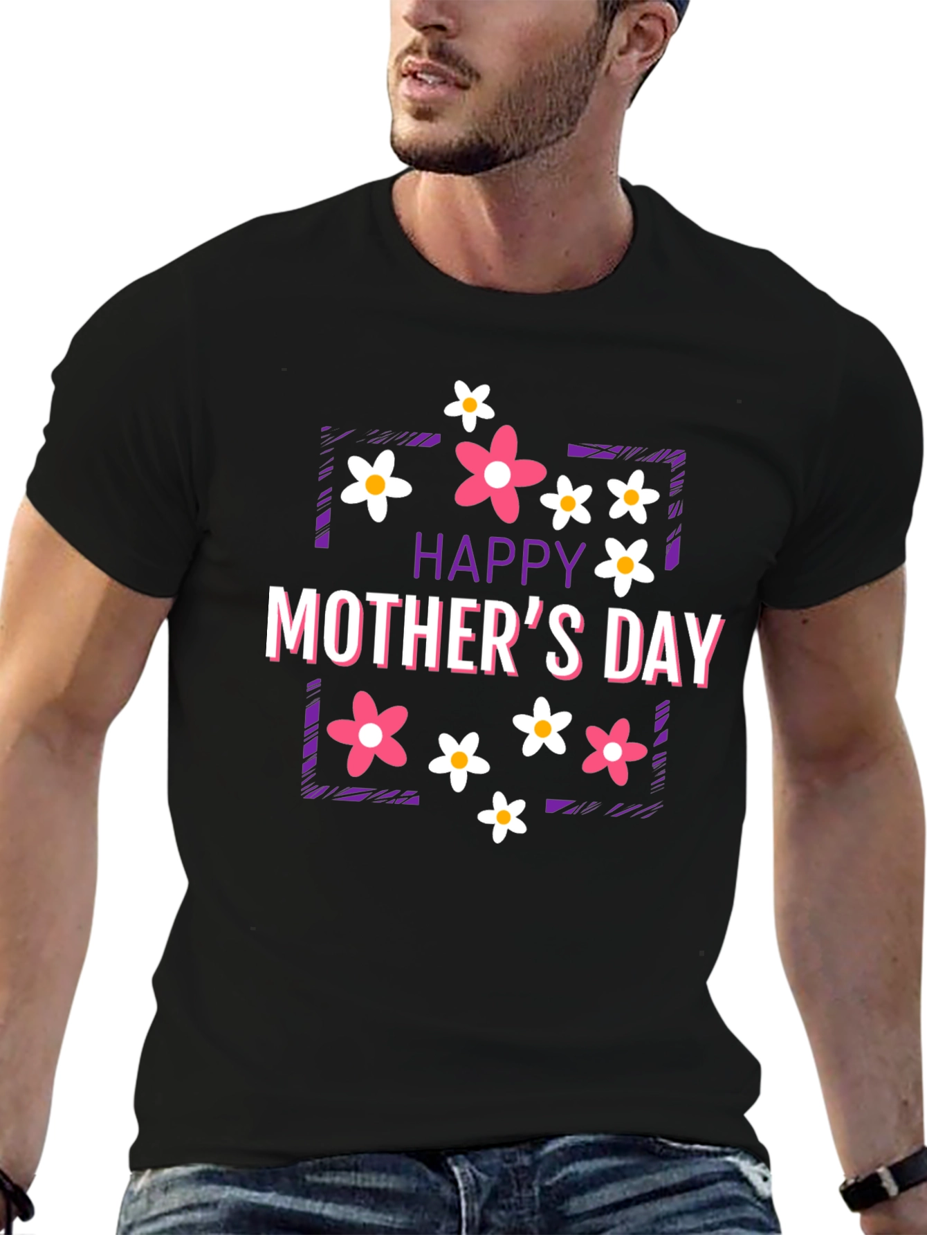 Happy Mothers Day Floral Graphic T-Shirt