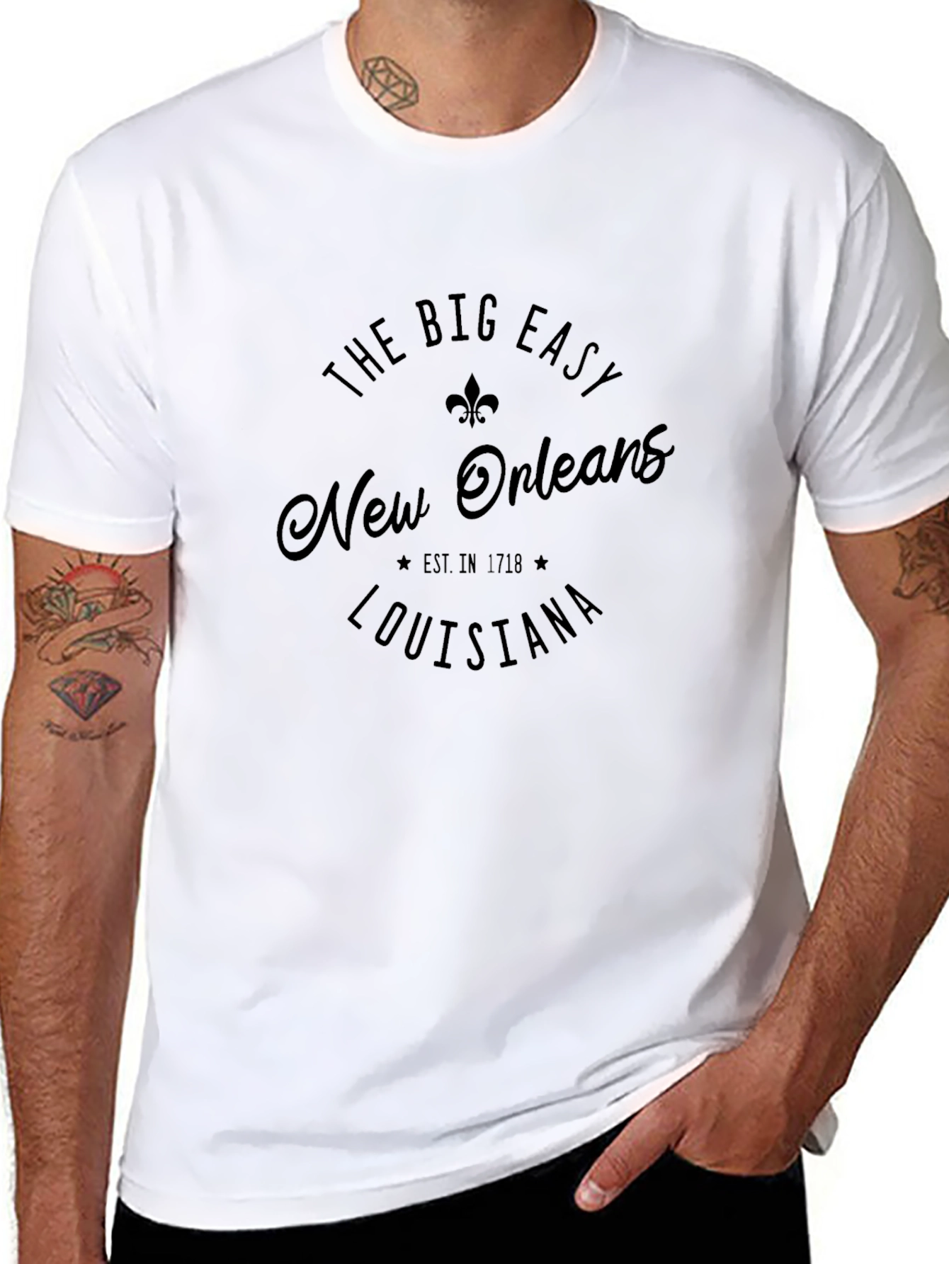 New Orleans Louisiana The Big Easy Black T-Shirt