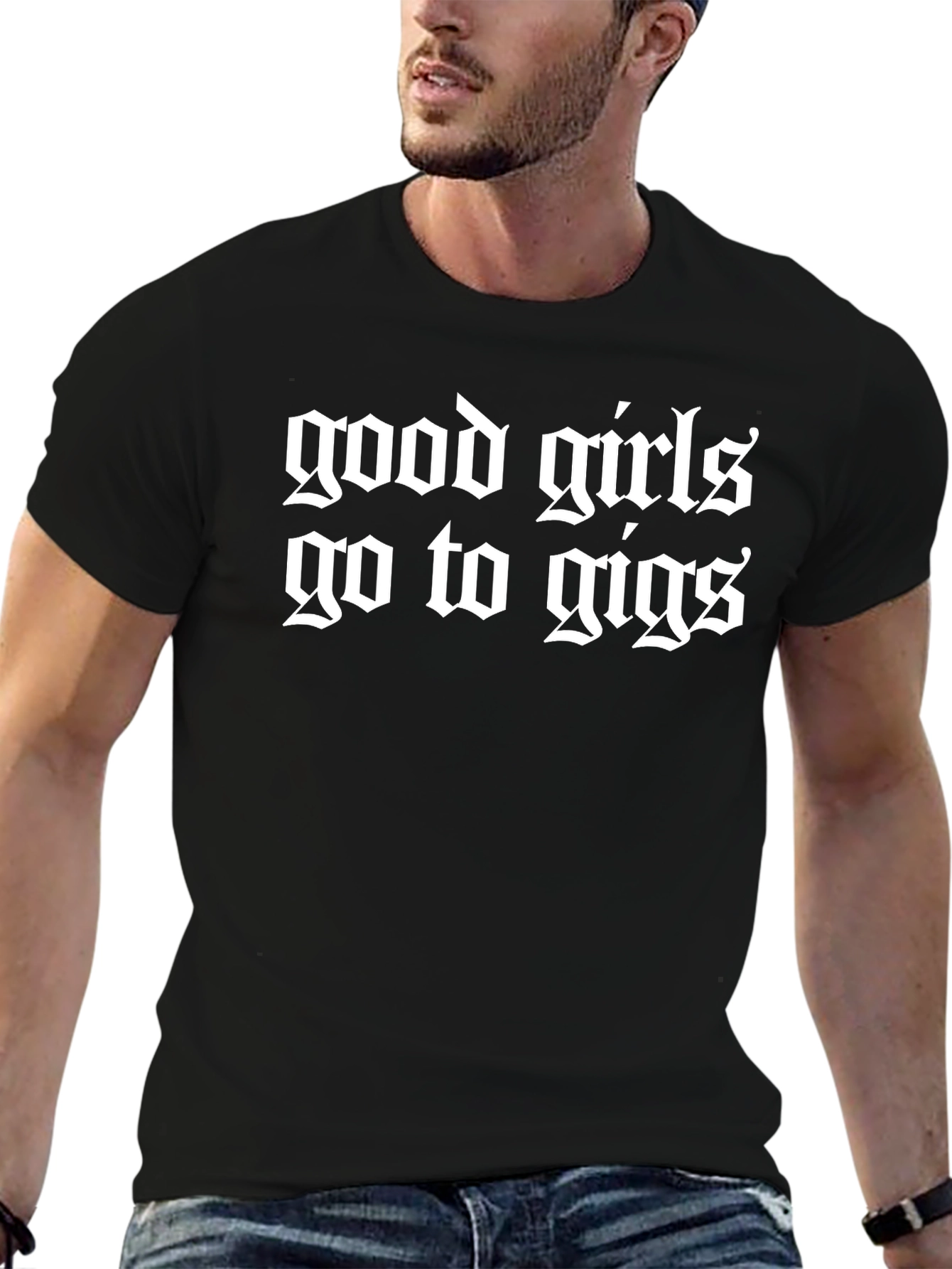 Good Girls Go to Gigs Black Graphic Tee