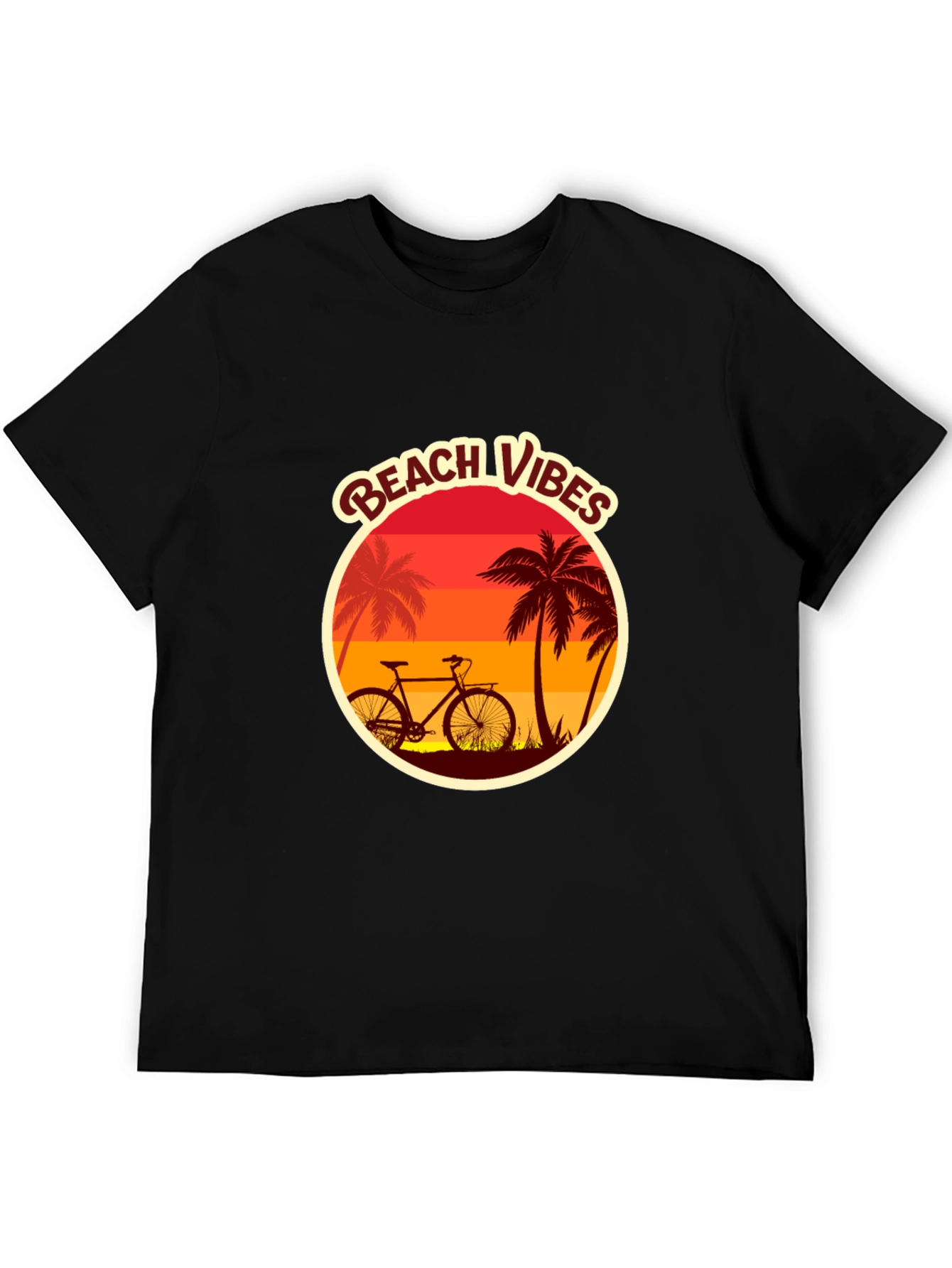 Beach Vibes Graphic Tee - Black