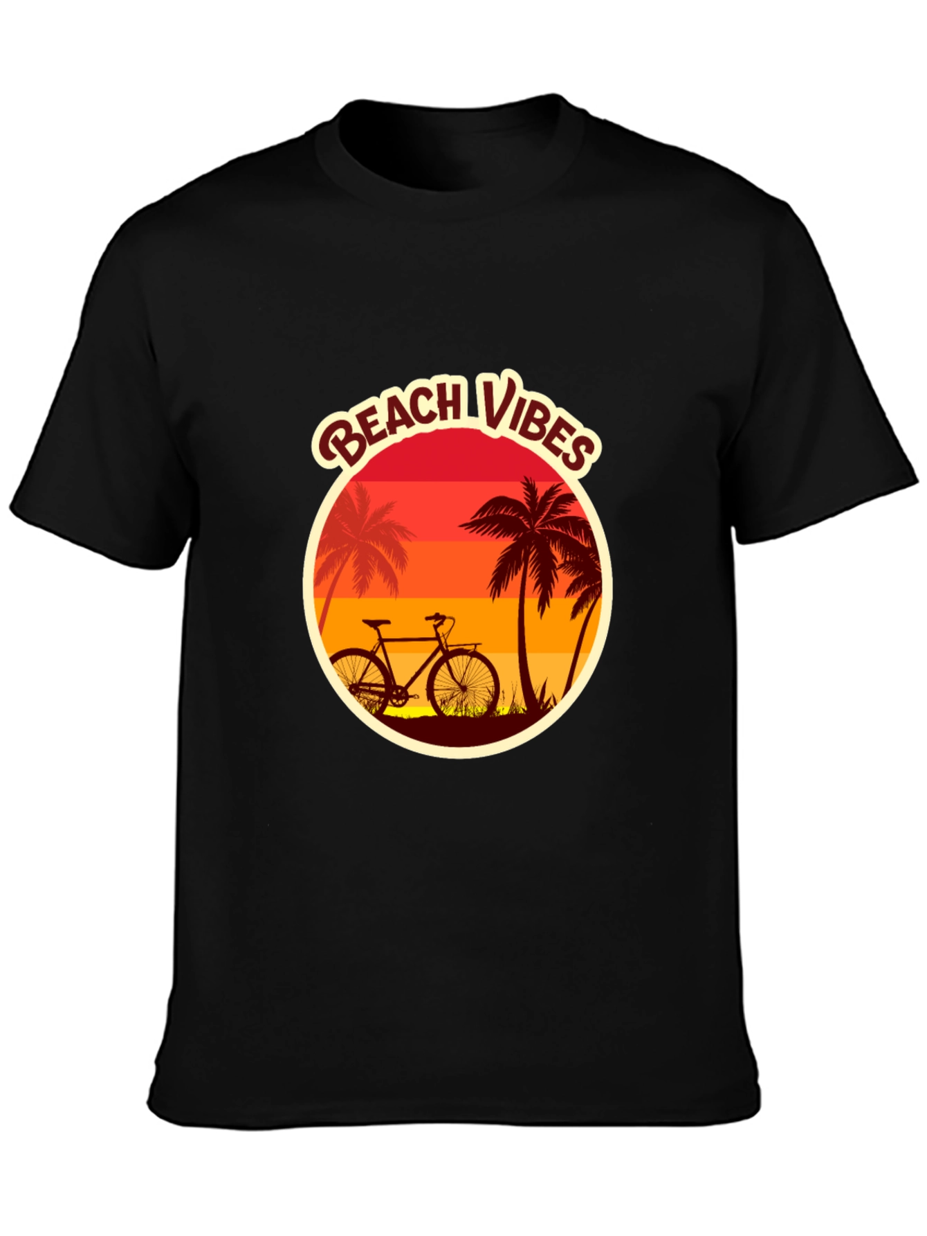 Beach Vibes Graphic Tee - Black