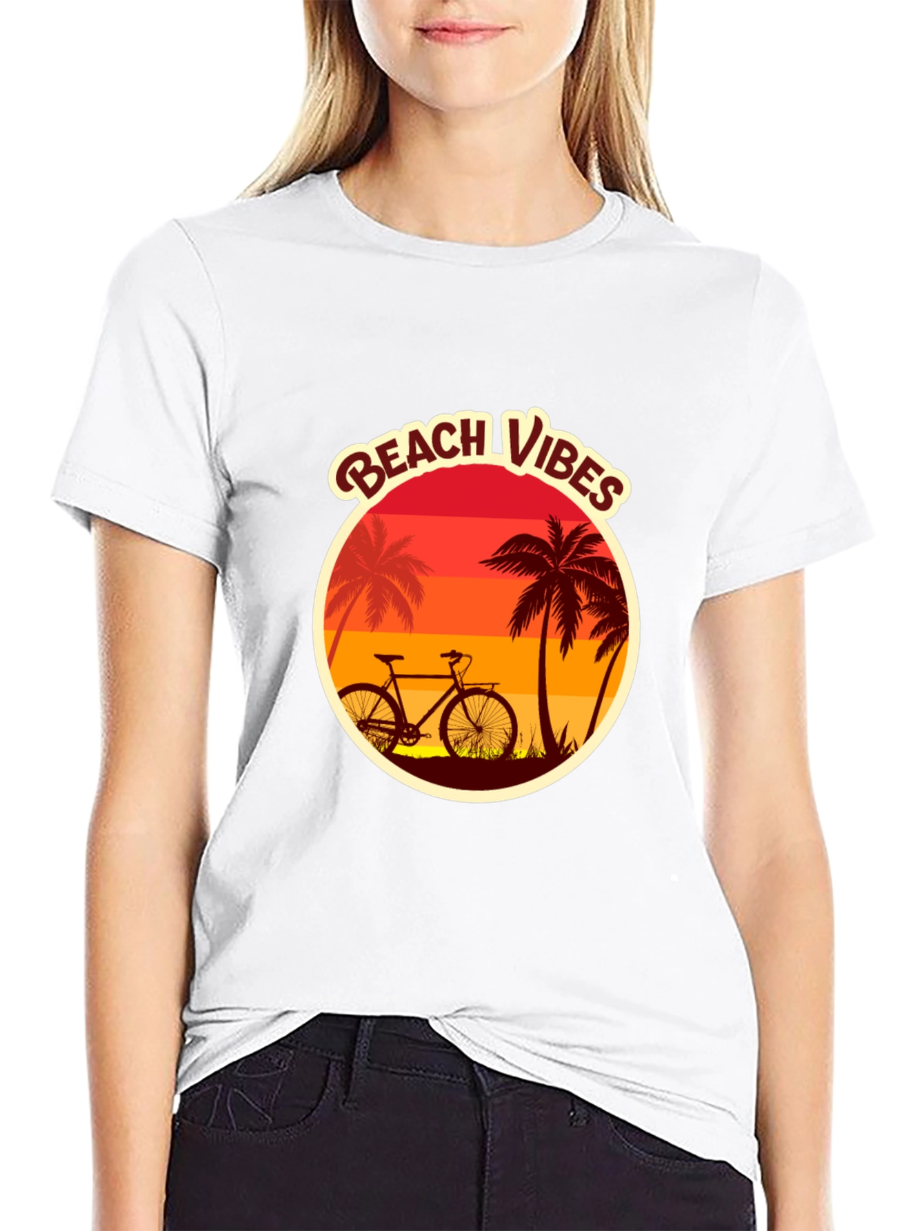 Beach Vibes Graphic Tee - Black