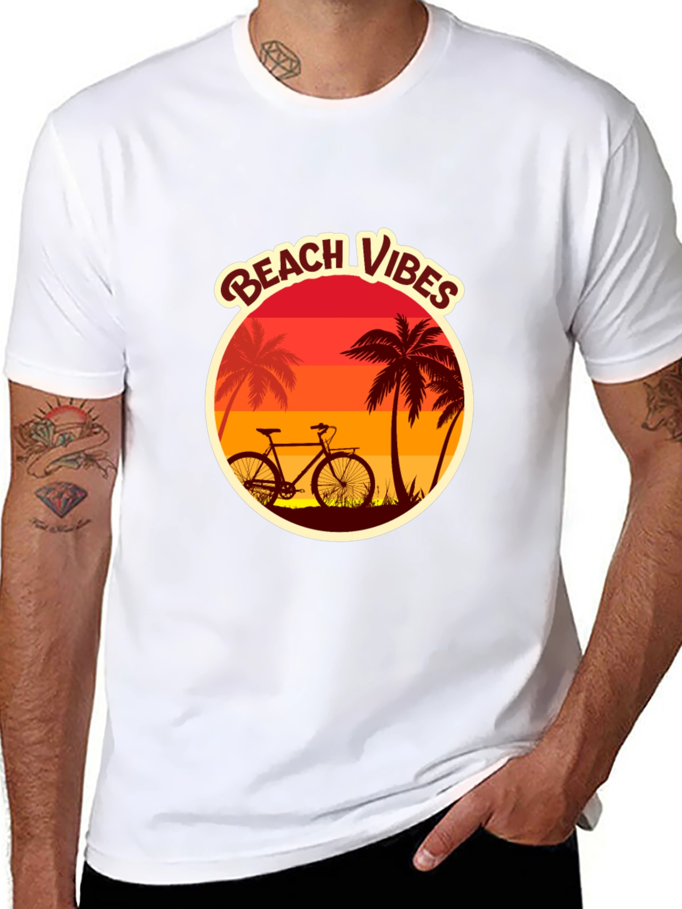 Beach Vibes Graphic Tee - Black