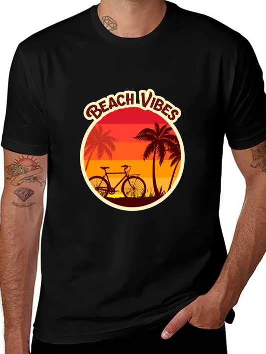 Beach Vibes Graphic Tee - Black