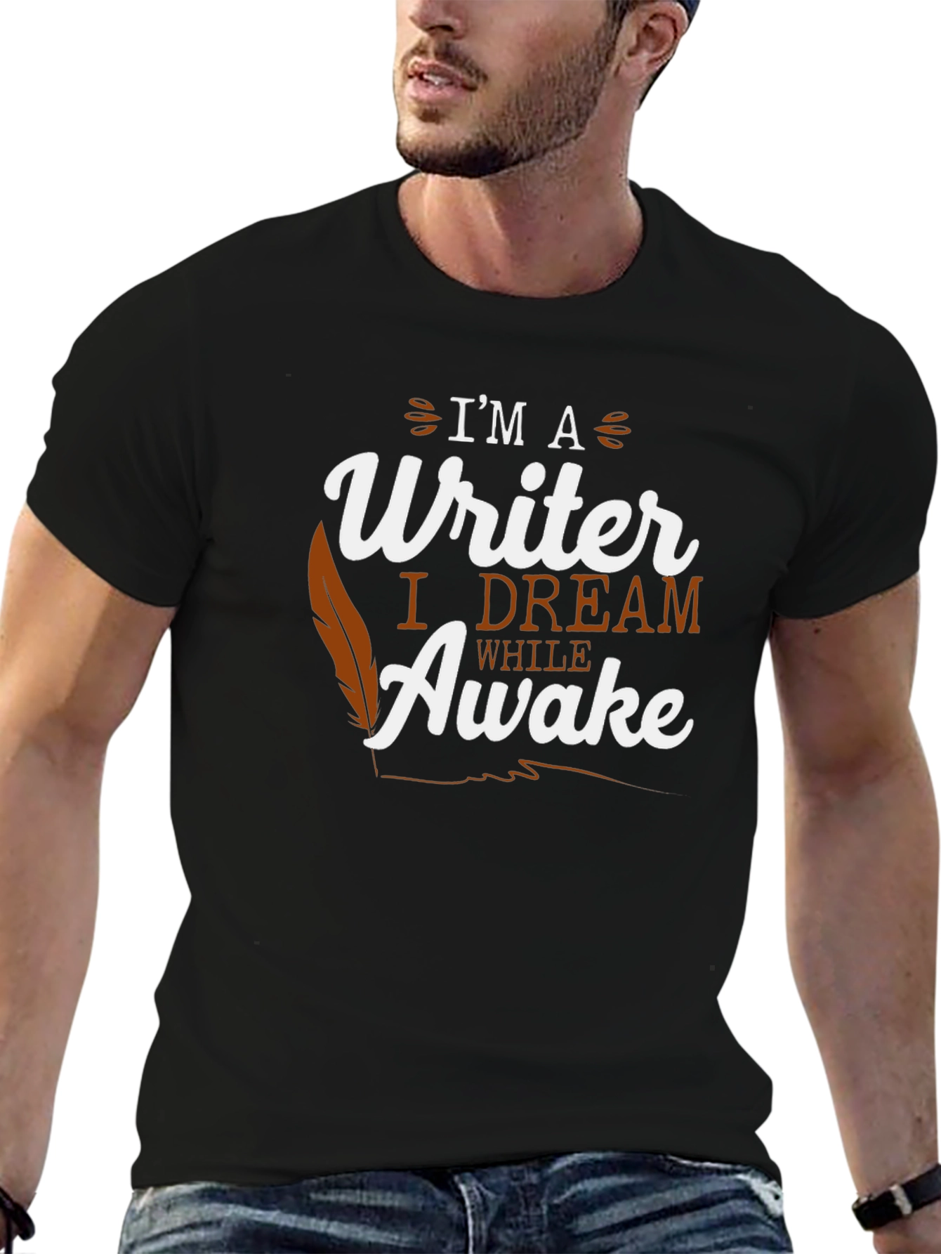 Im A Writer Dream While Awake Black T-Shirt