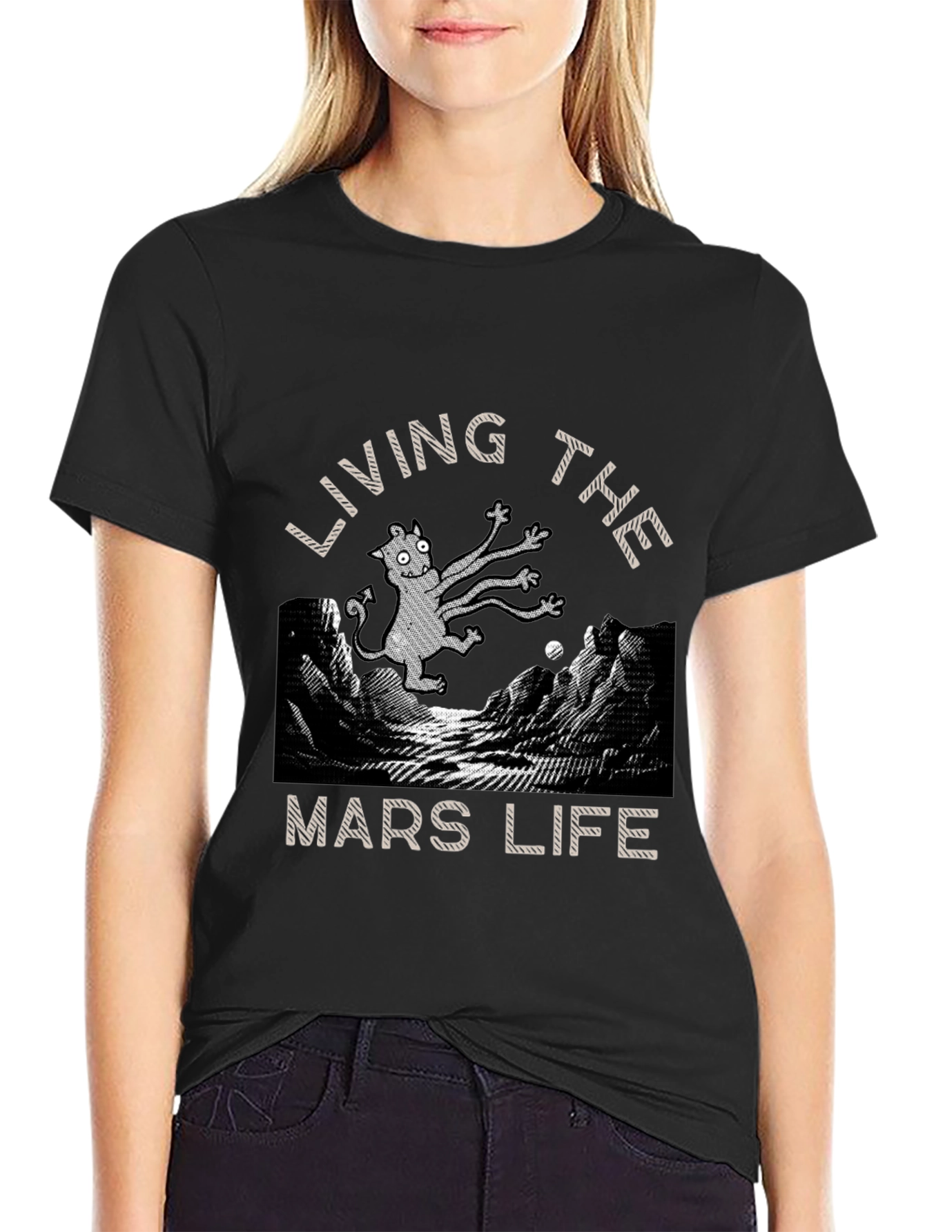 Living The Mars Life T-Shirt: Unique Alien Design