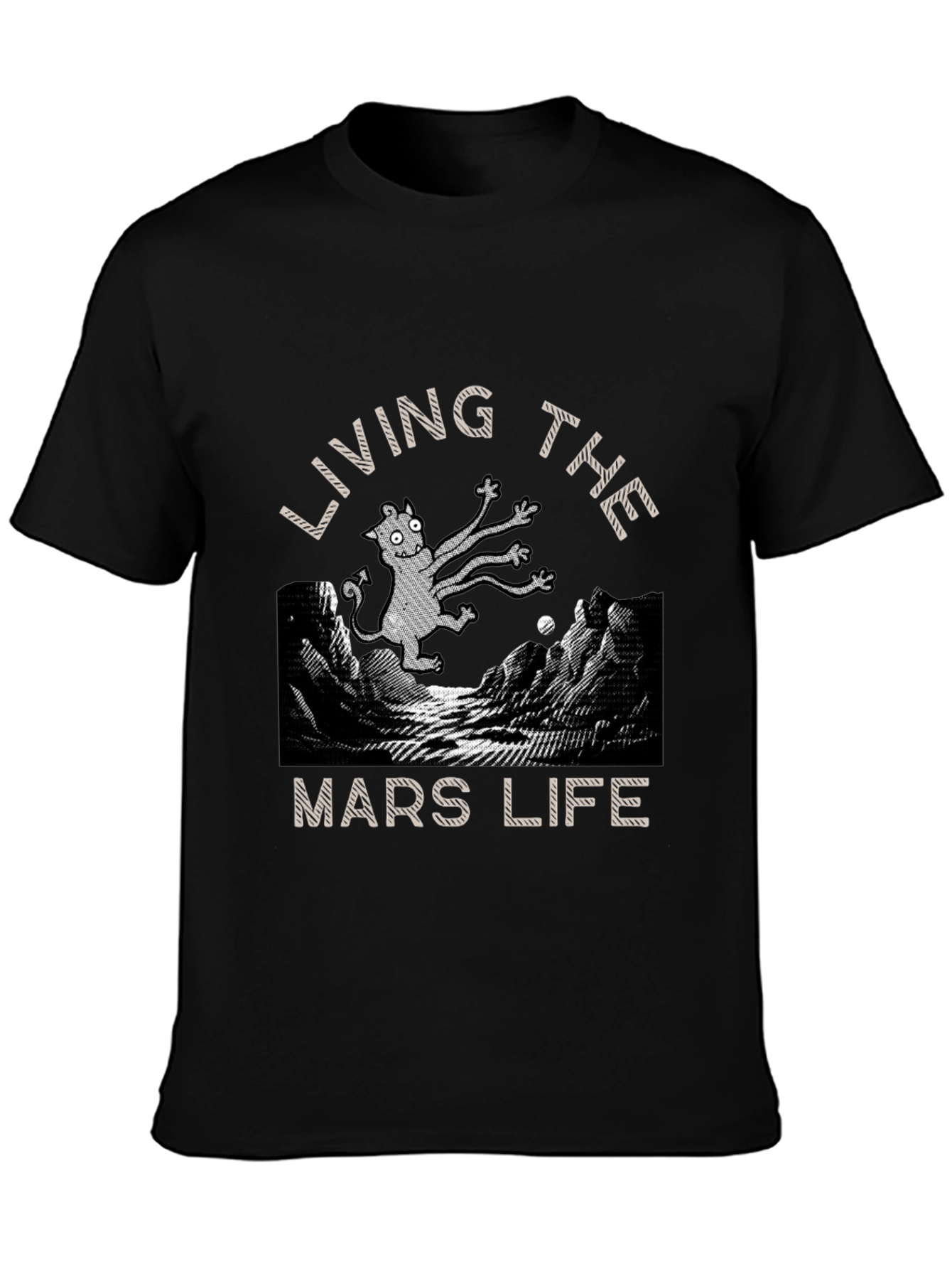 Living The Mars Life T-Shirt: Unique Alien Design