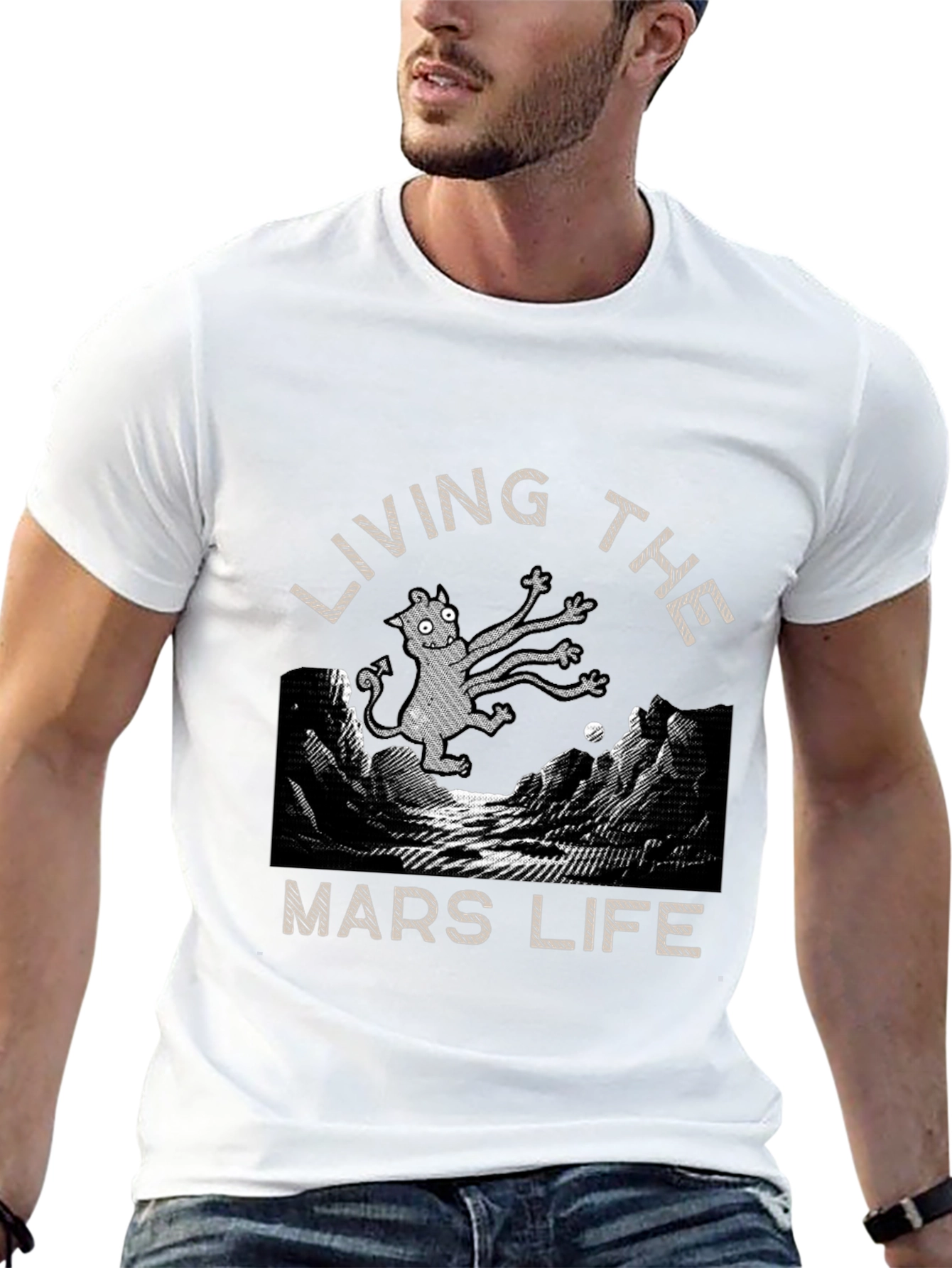 Living The Mars Life T-Shirt: Unique Alien Design