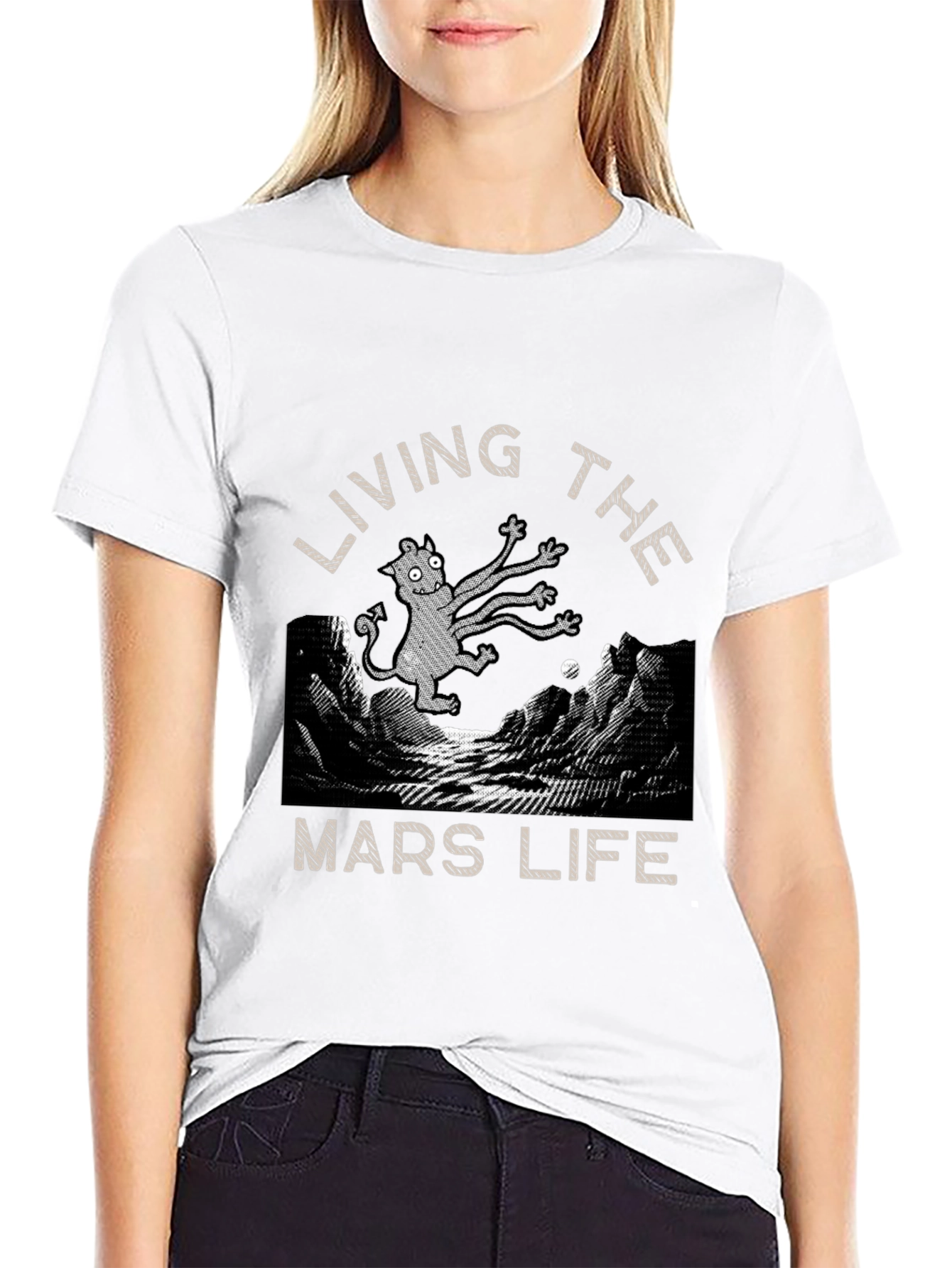 Living The Mars Life T-Shirt: Unique Alien Design