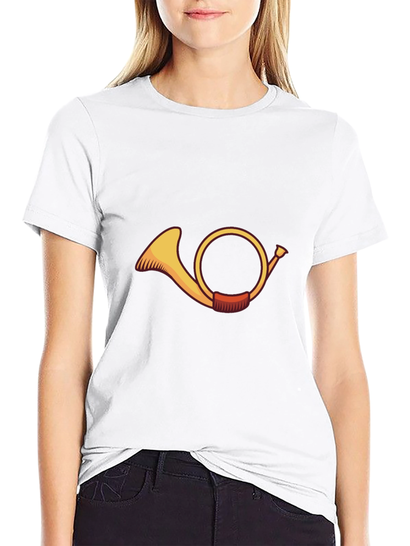 French Horn Graphic T-Shirt - Musical Instrument Tee
