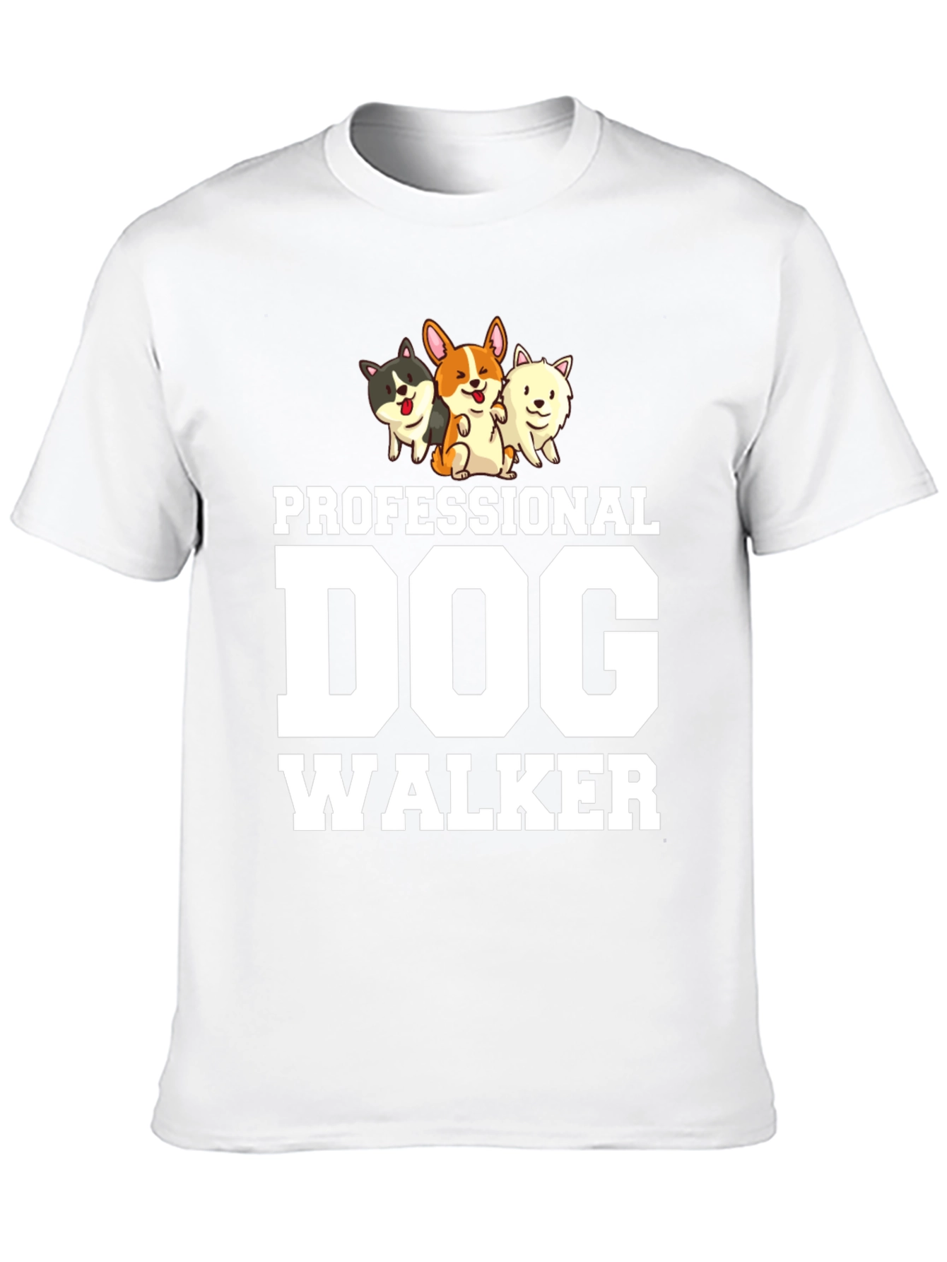 Professional Dog Walker T-Shirt Cute Corgi