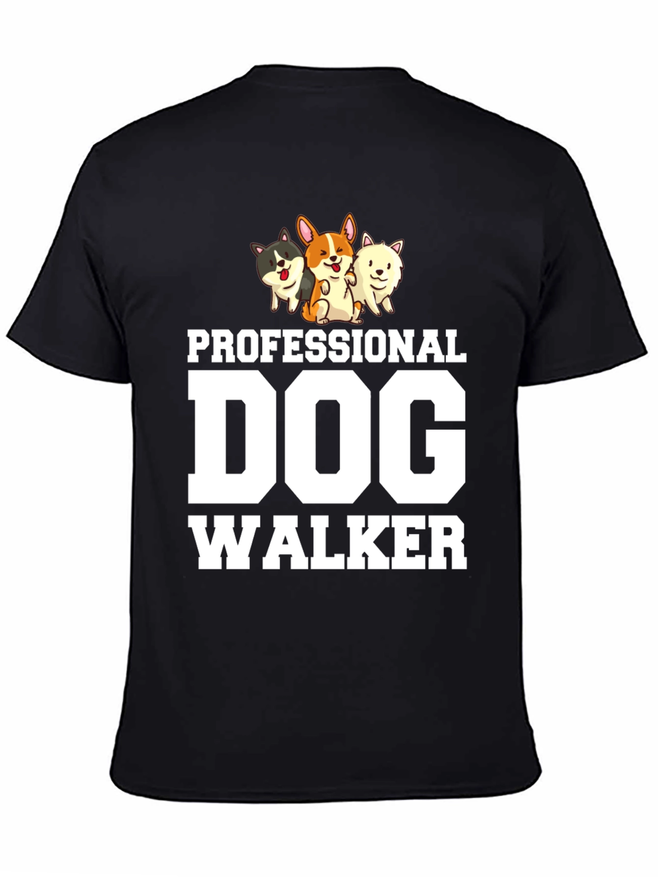 Professional Dog Walker T-Shirt Cute Corgi