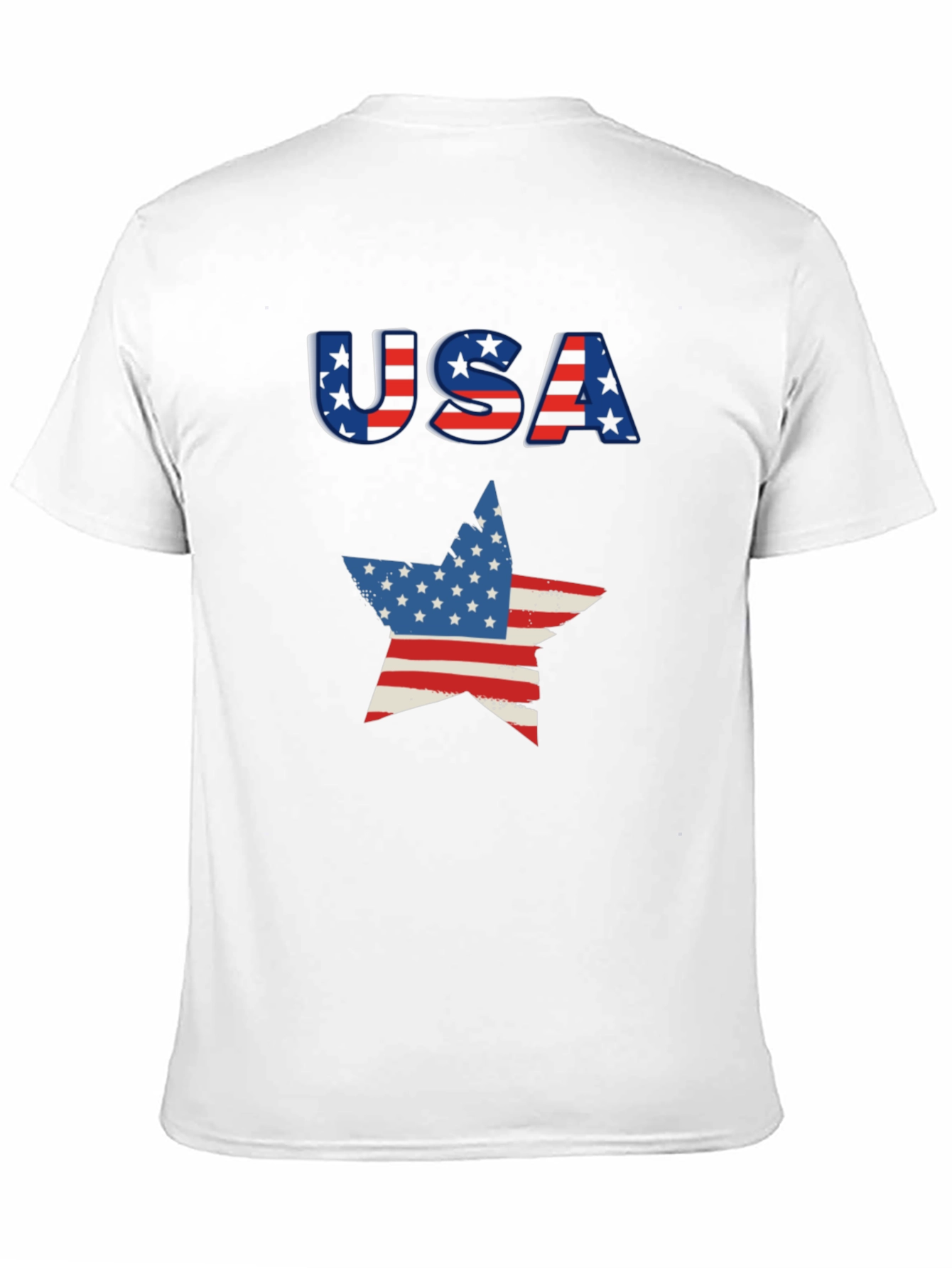 USA Flag Star Graphic Tee - Patriotic Pride