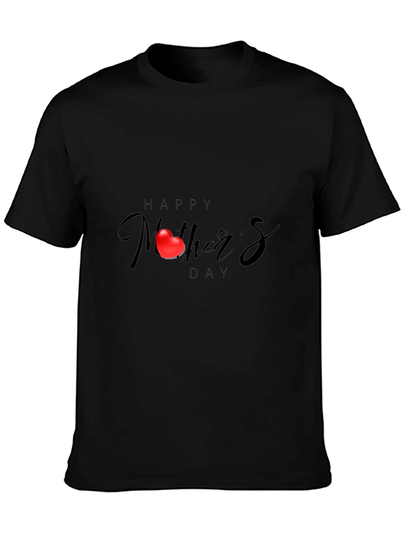 Happy Mothers Day T-Shirt - Heart Design Soft Fabric