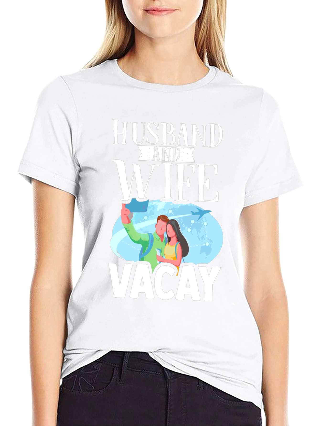 Husband and Wife Vacay Graphic T-Shirt