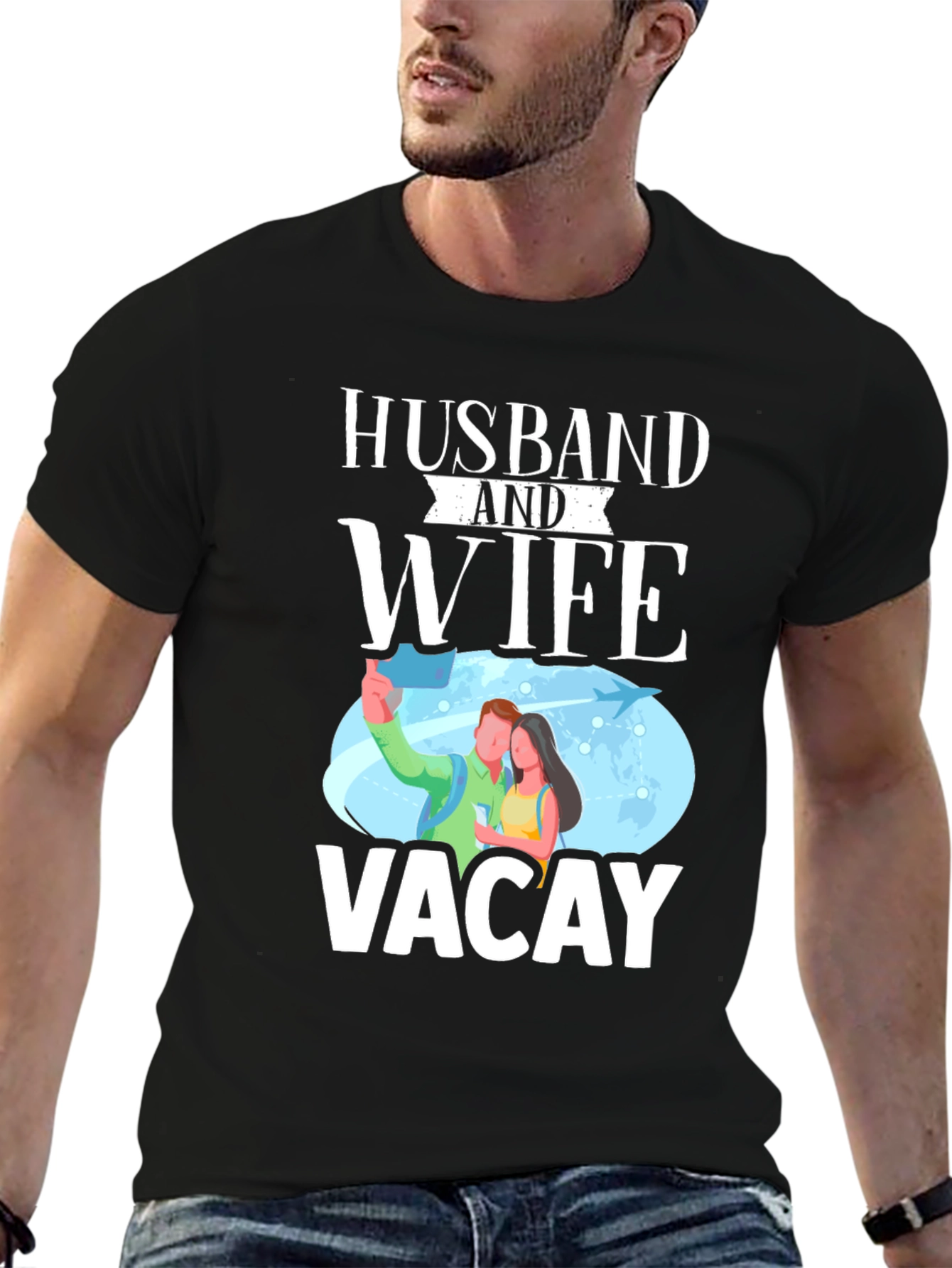 Husband and Wife Vacay Graphic T-Shirt