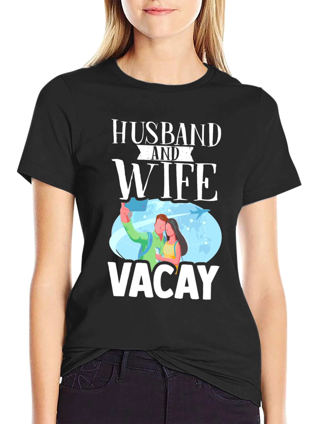 Husband and Wife Vacay Graphic T-Shirt