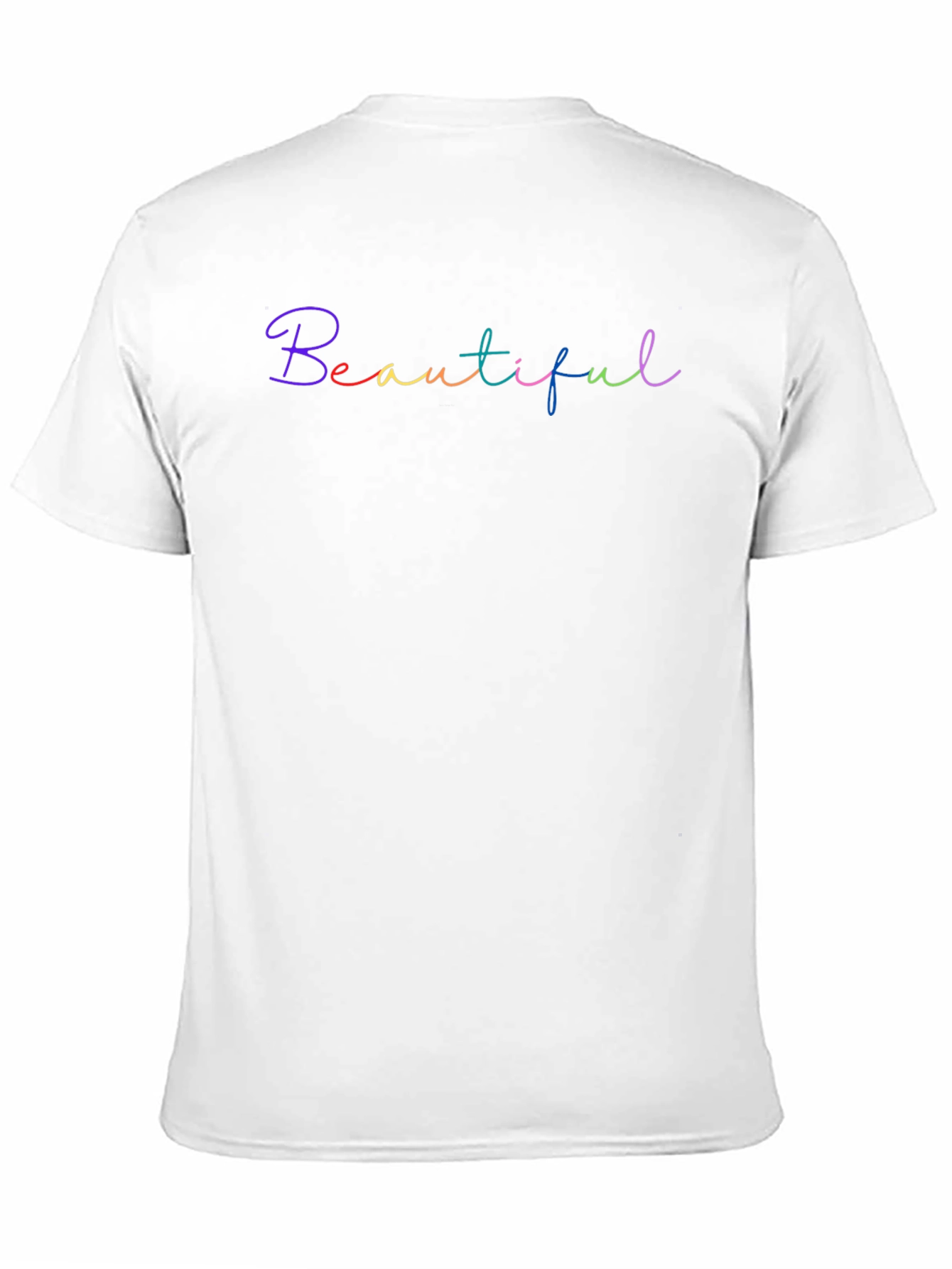 Beautiful Rainbow Script Black T-Shirt