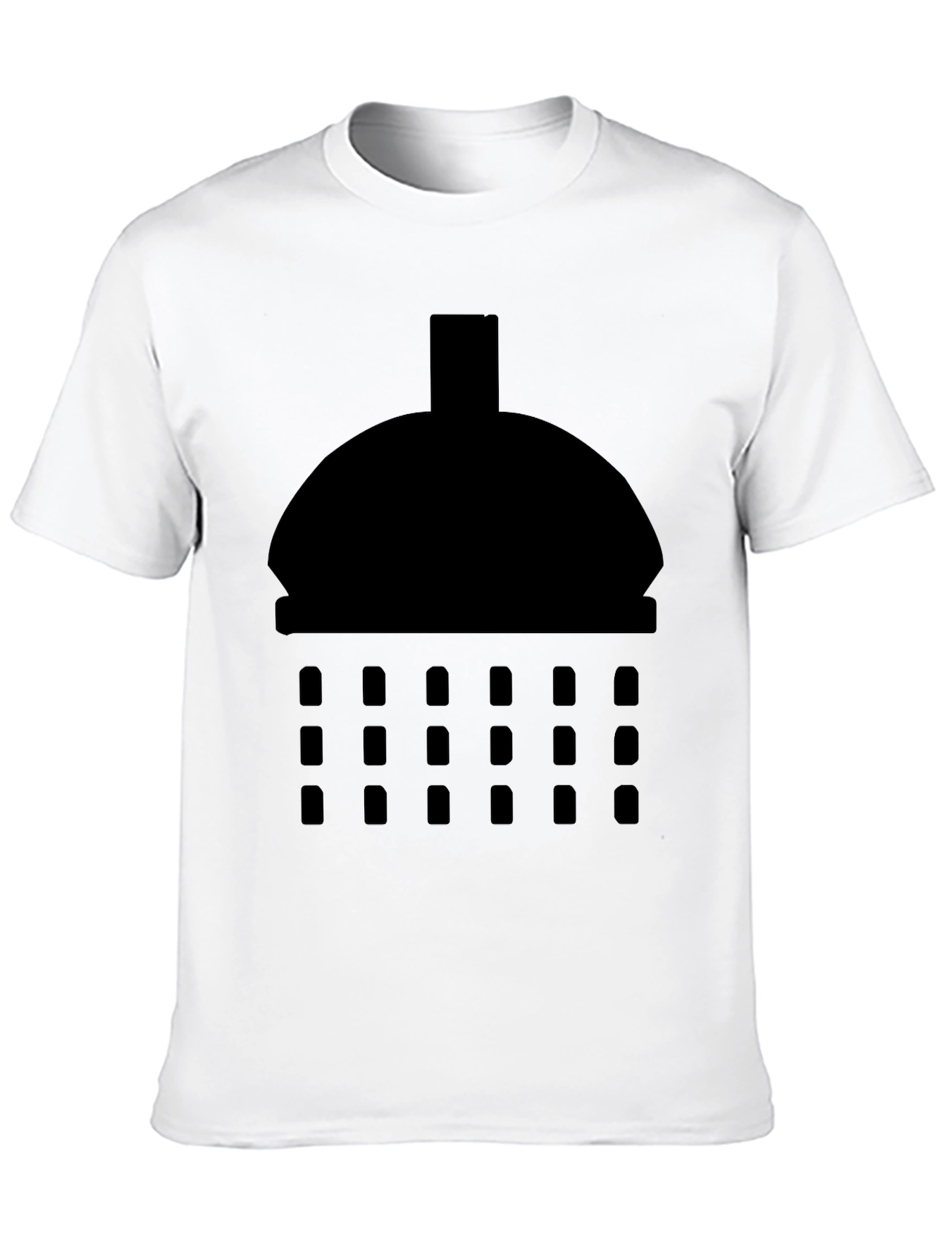 Shower Head Graphic Tee - Modern Black T-Shirt