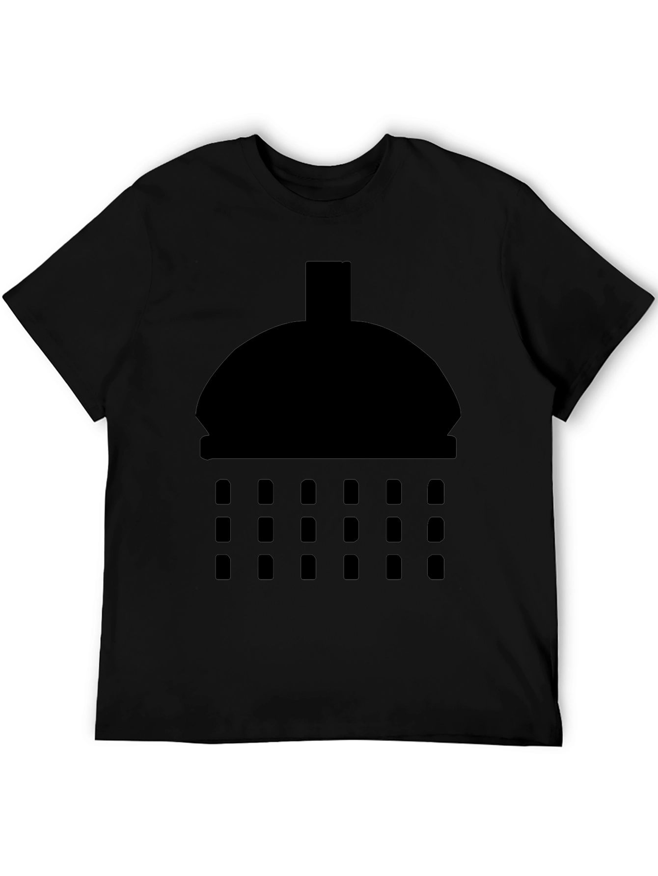 Shower Head Graphic Tee - Modern Black T-Shirt