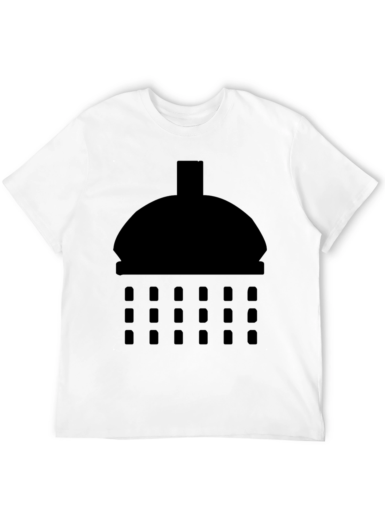 Shower Head Graphic Tee - Modern Black T-Shirt