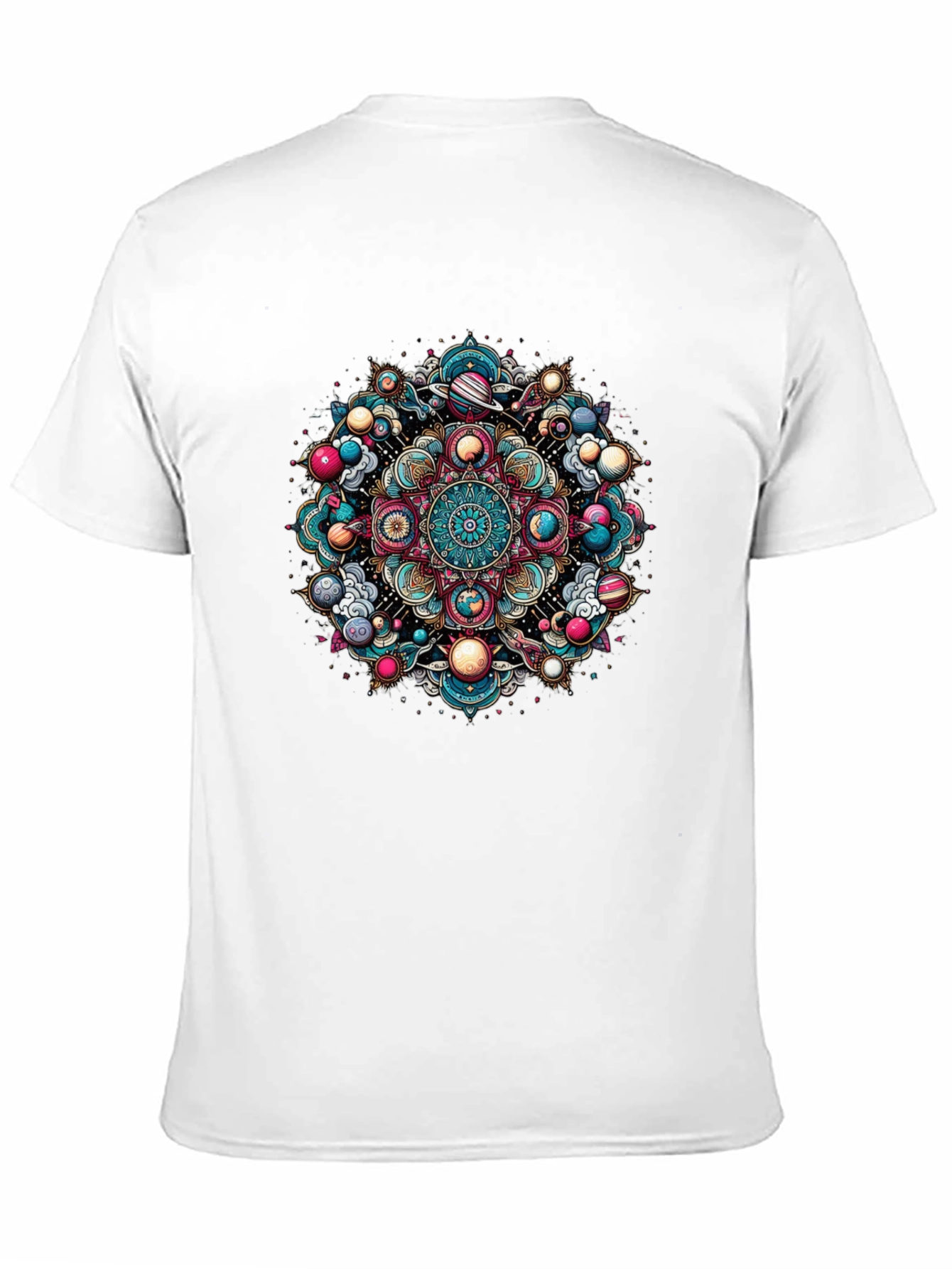 Cosmic Mandala Graphic Tee - Black Unisex T-Shirt