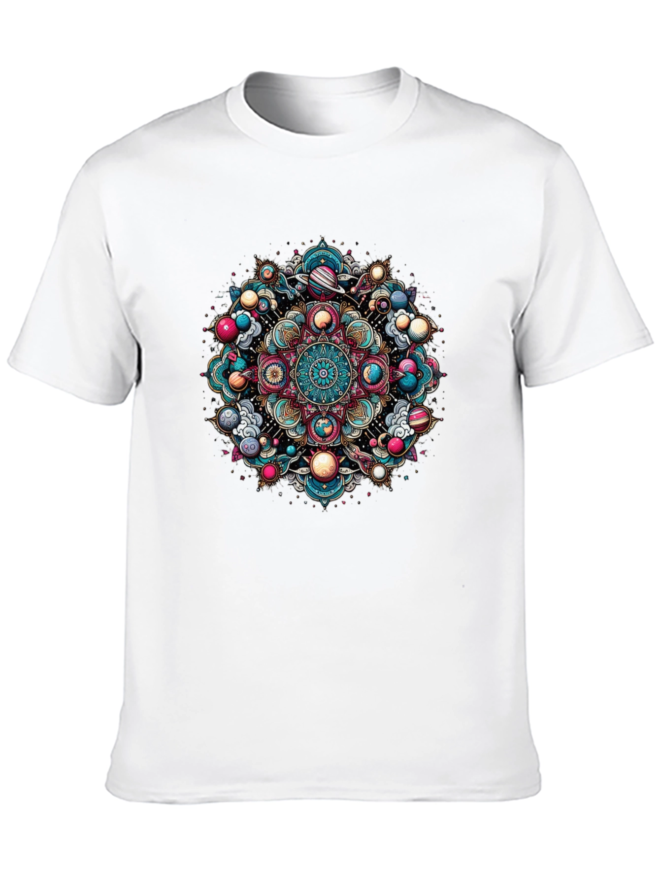 Cosmic Mandala Graphic Tee - Black Unisex T-Shirt