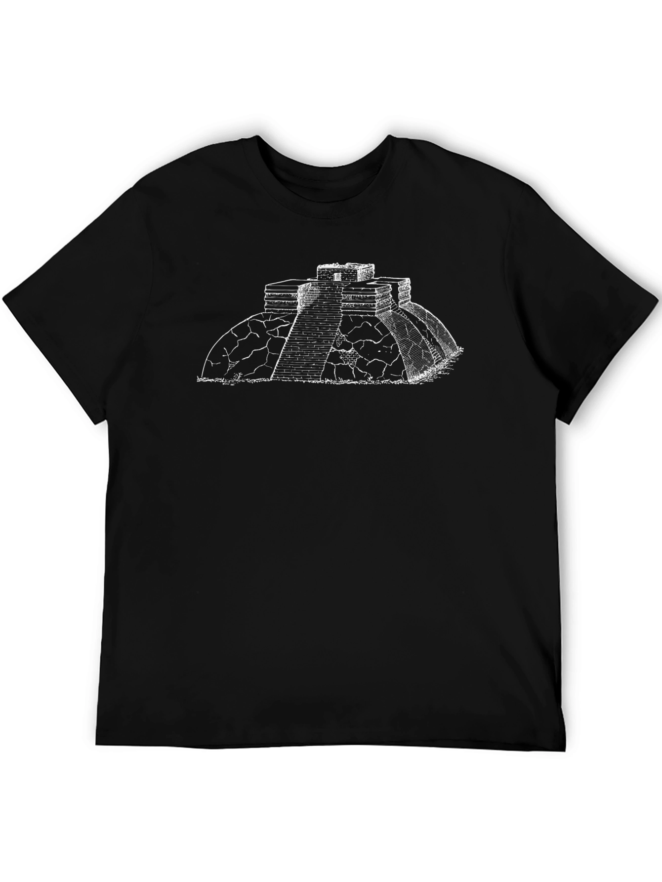 Aztec Pyramid Graphic Tee - Black