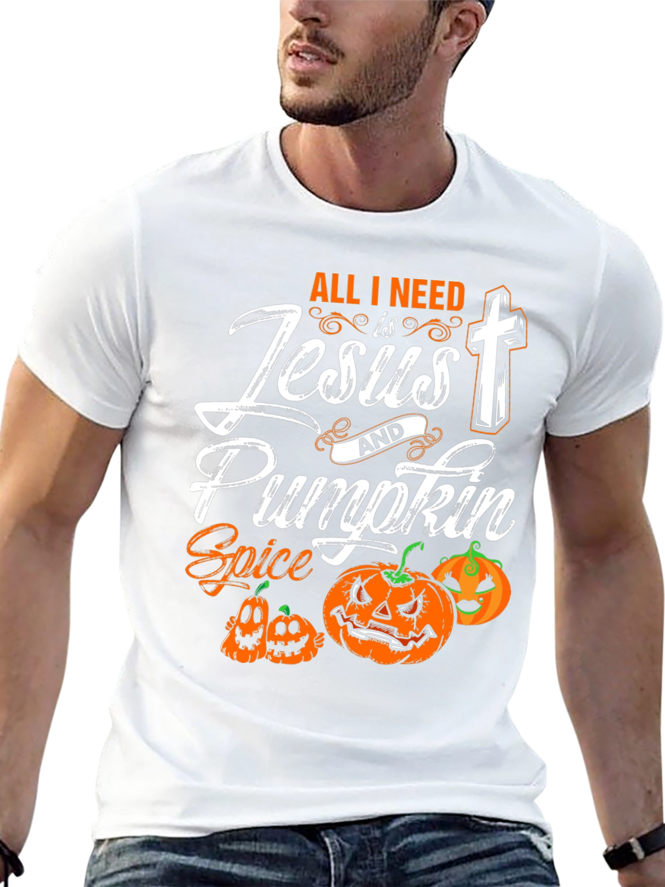 Jesus & Pumpkin Spice Halloween T-Shirt