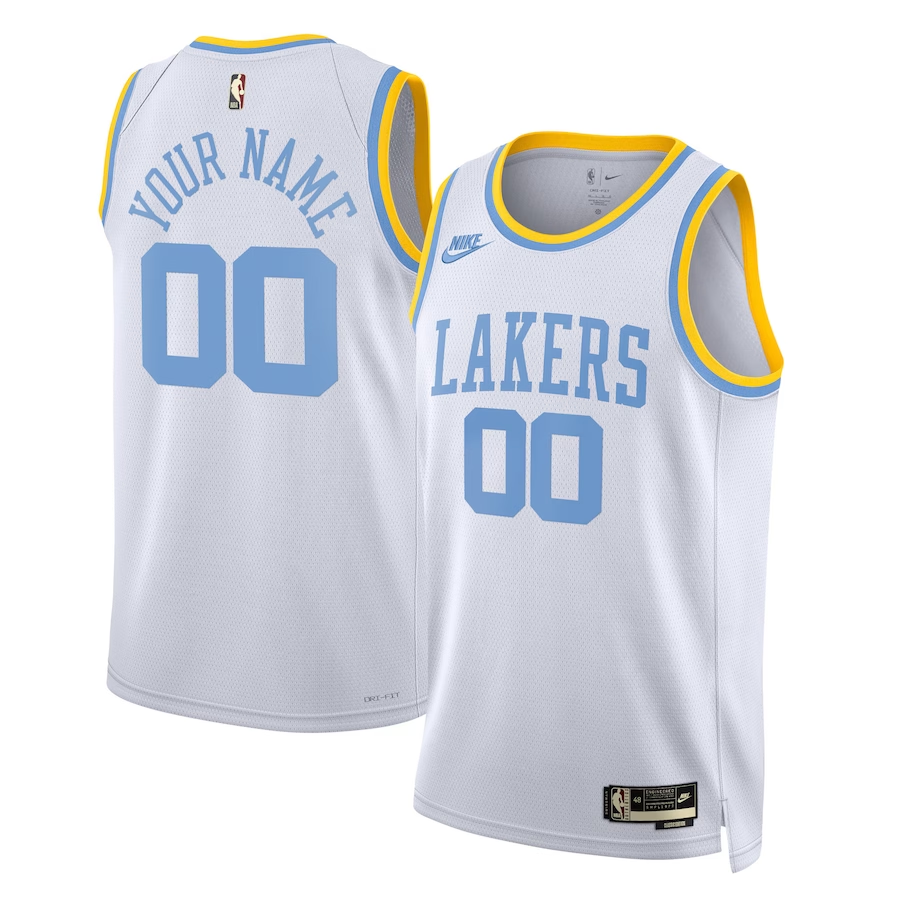 Men's Los Angeles Lakers White 2022/23 Custom Swingman Jerseys - Classic Edition