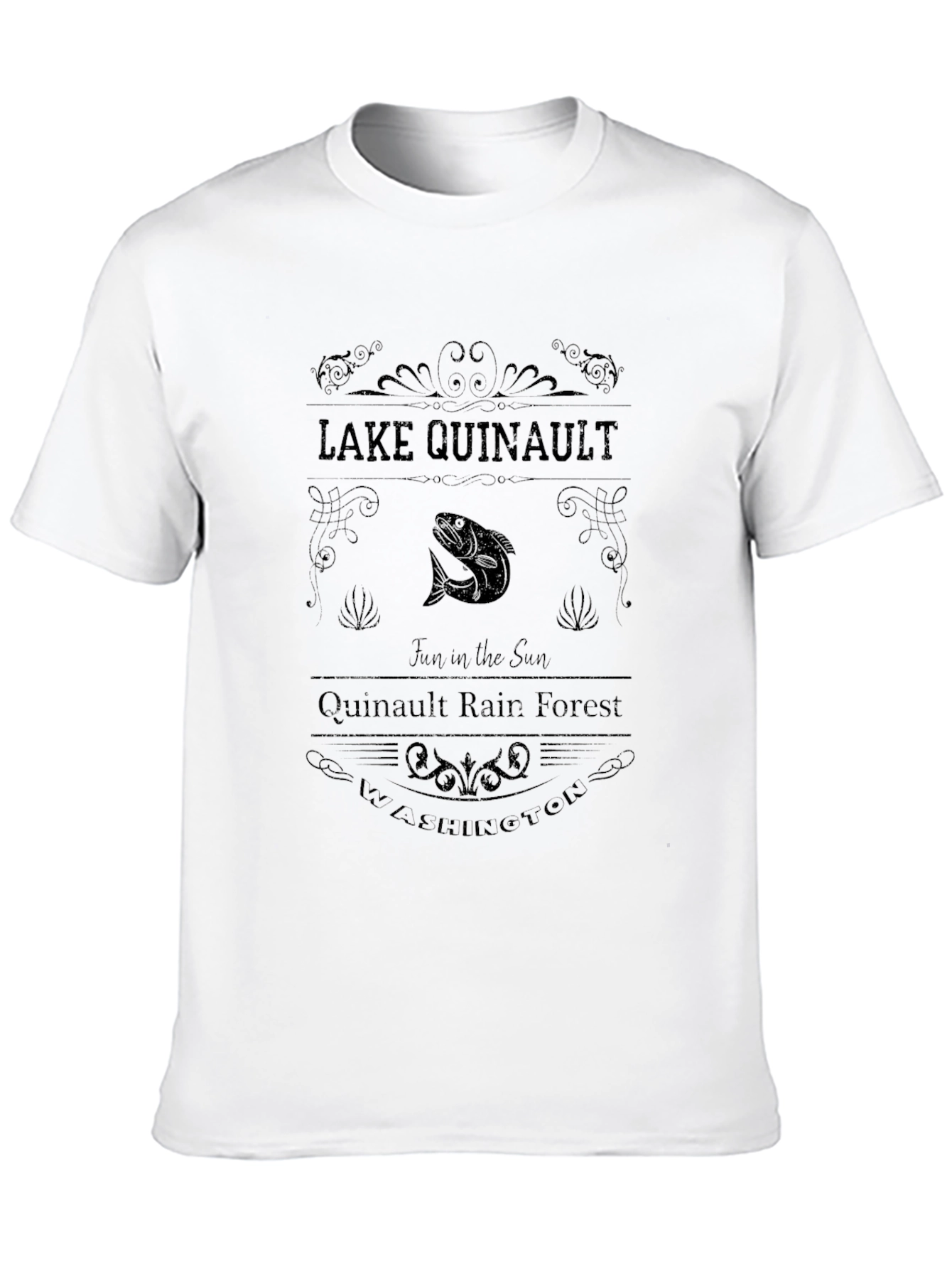 Lake Quinault Black Graphic T-Shirt