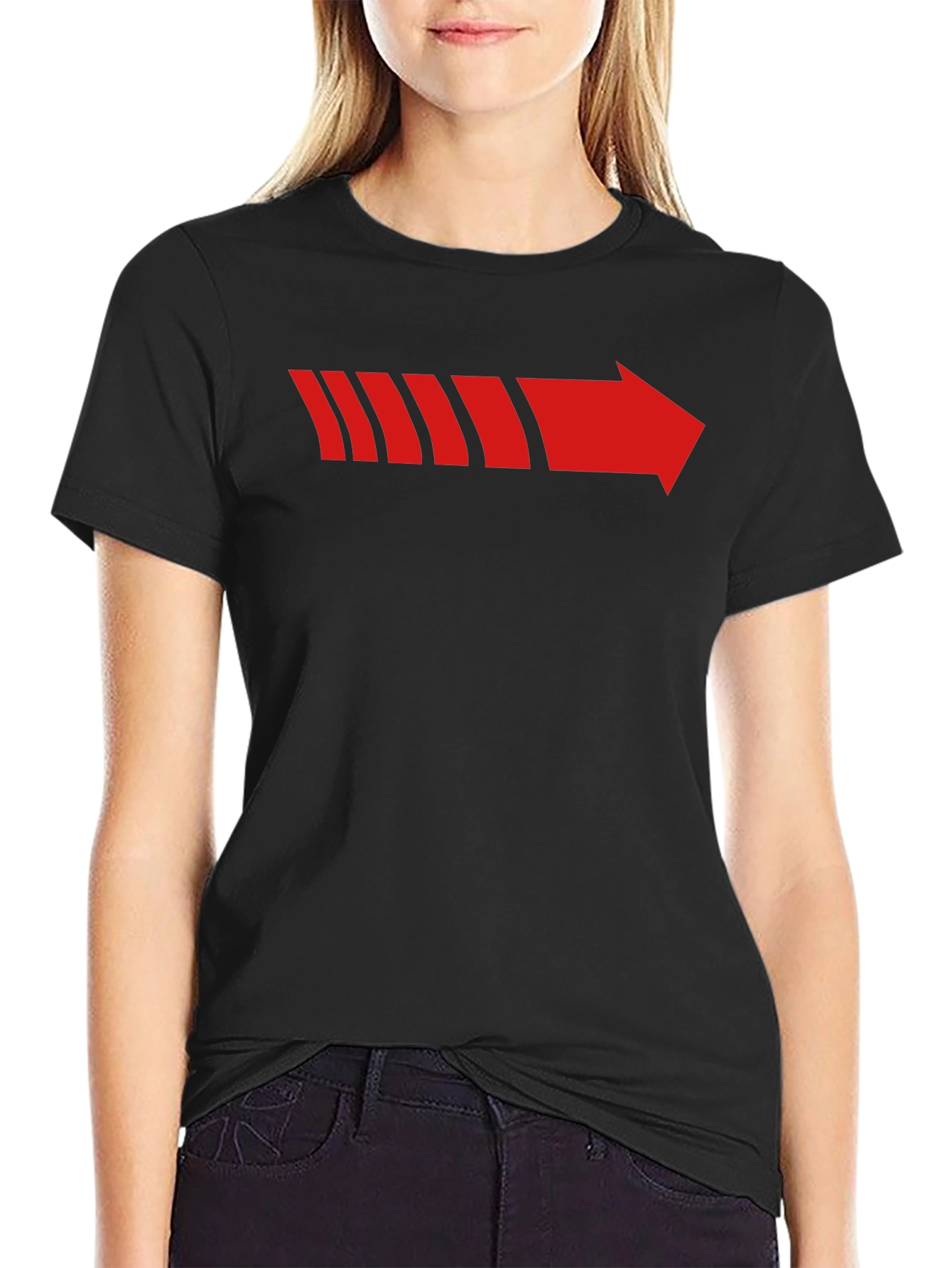 Red Arrow Graphic Black T-Shirt