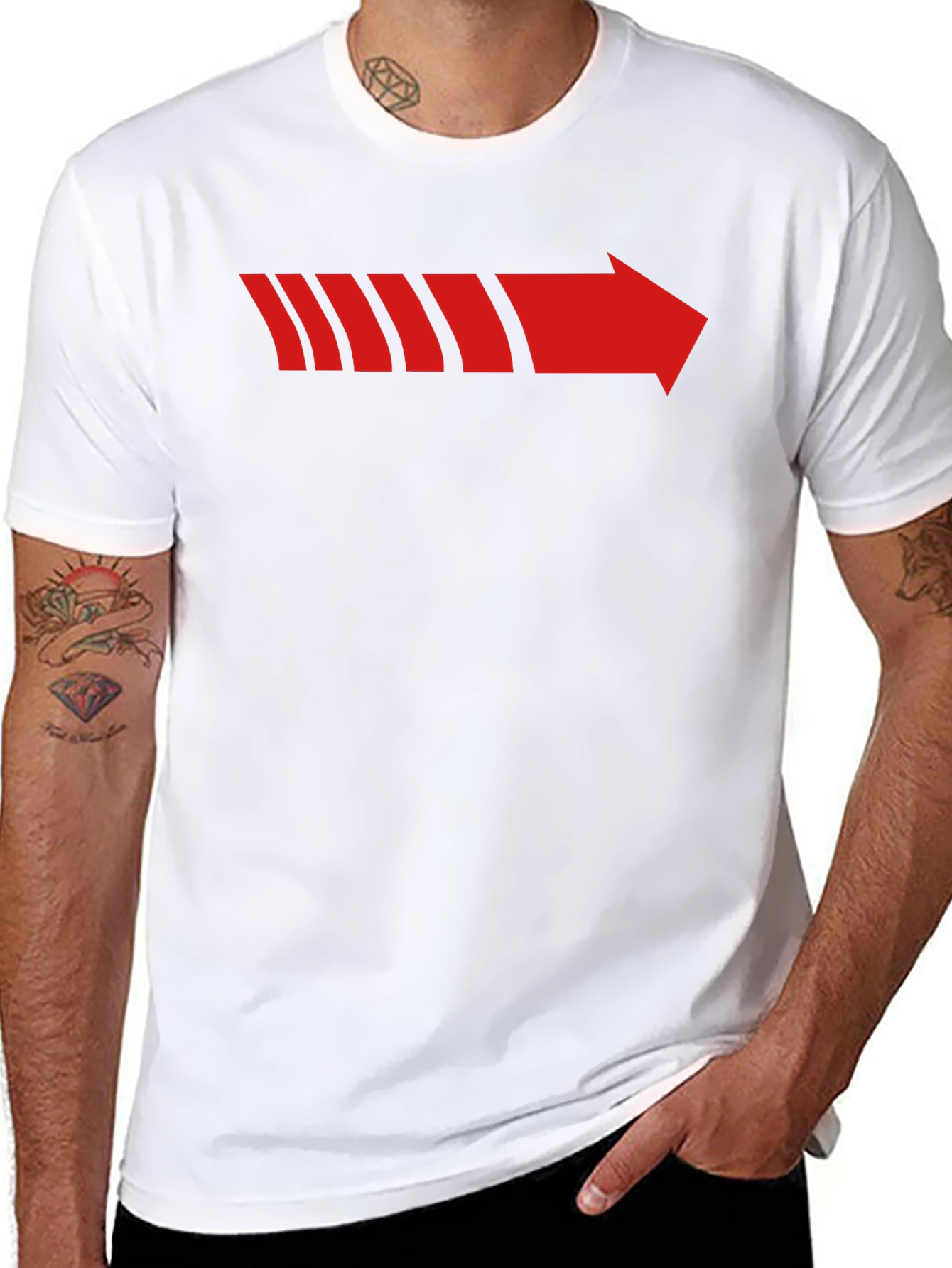 Red Arrow Graphic Black T-Shirt