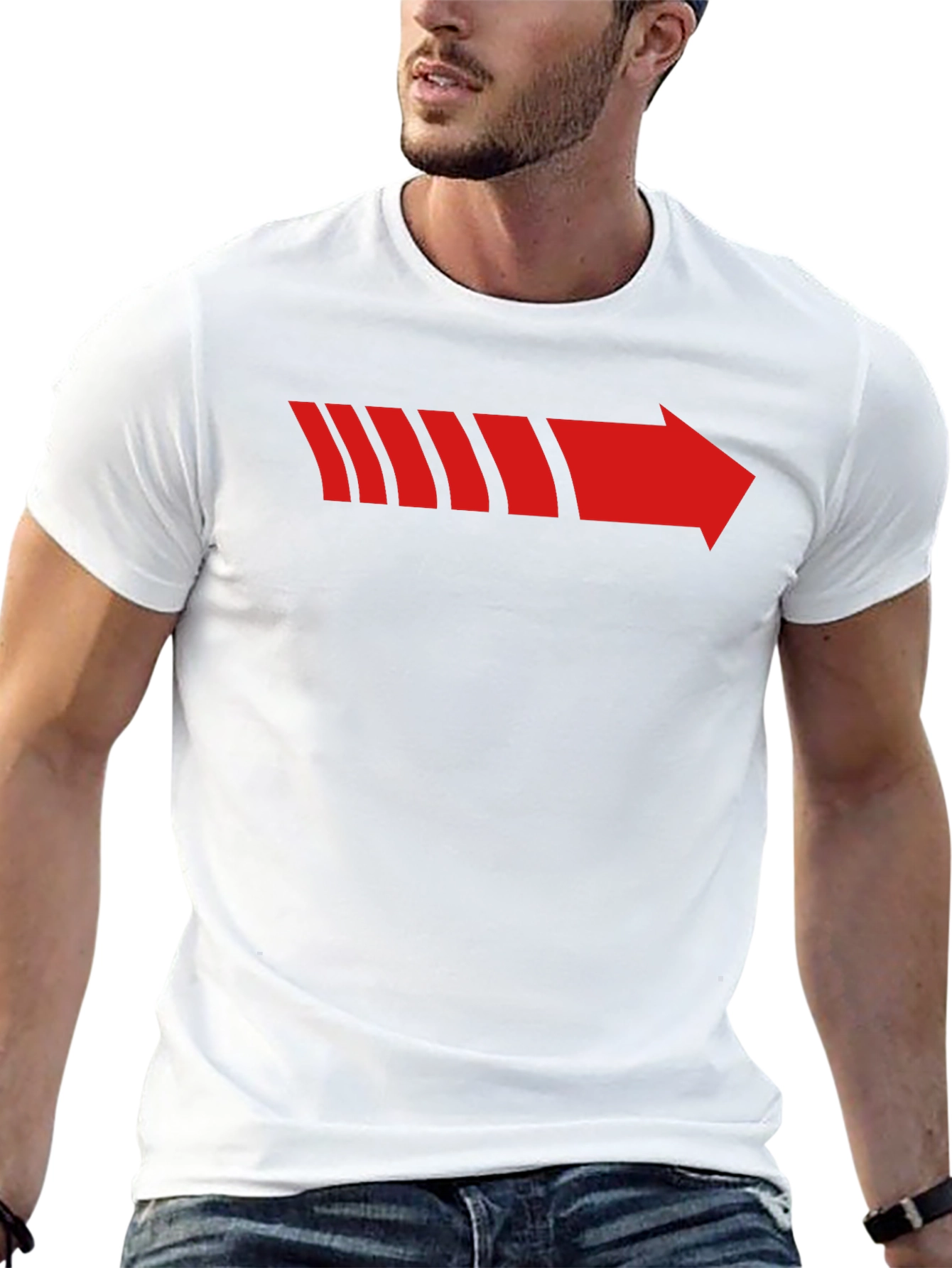 Red Arrow Graphic Black T-Shirt