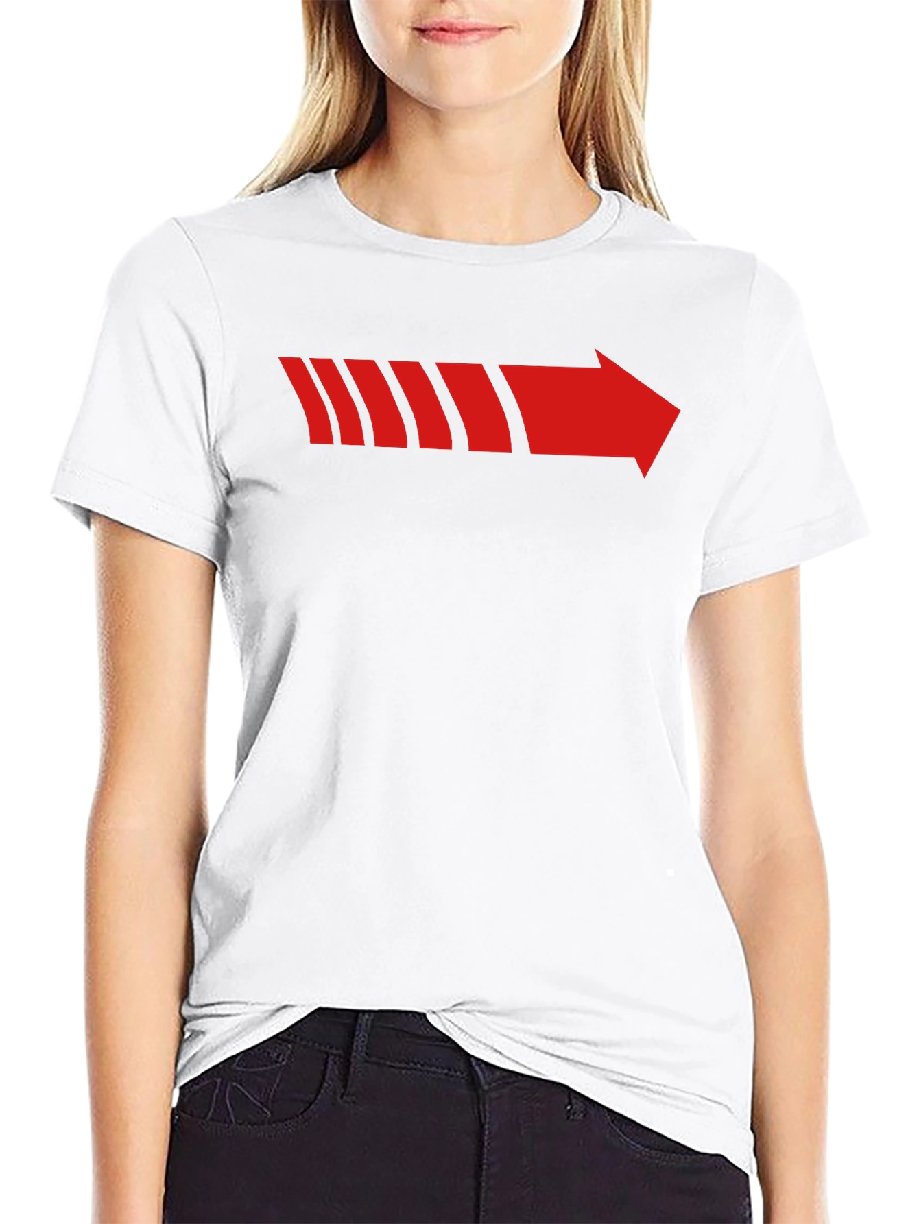 Red Arrow Graphic Black T-Shirt