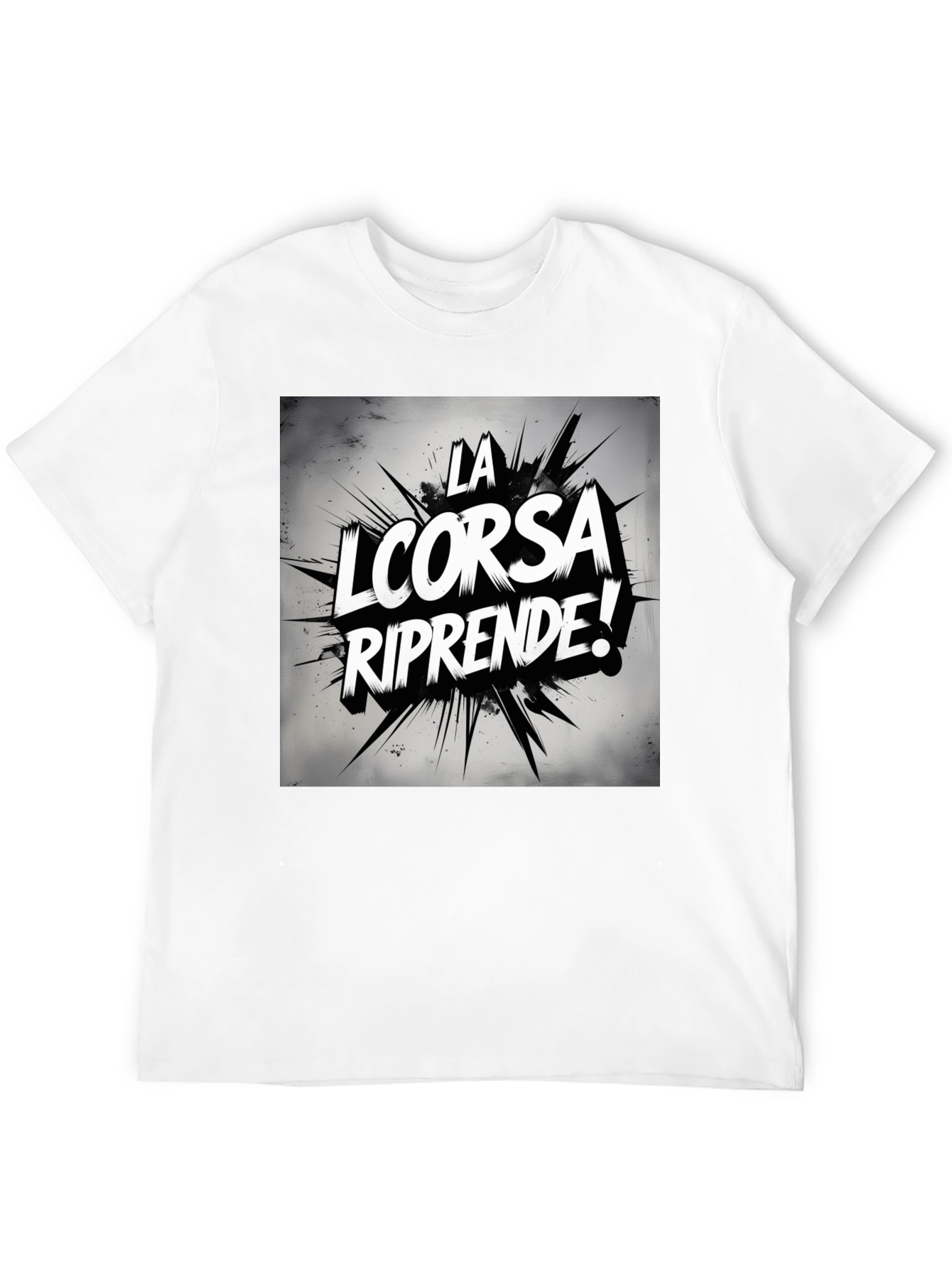 La Corsa Riprende! Graphic Black Tee