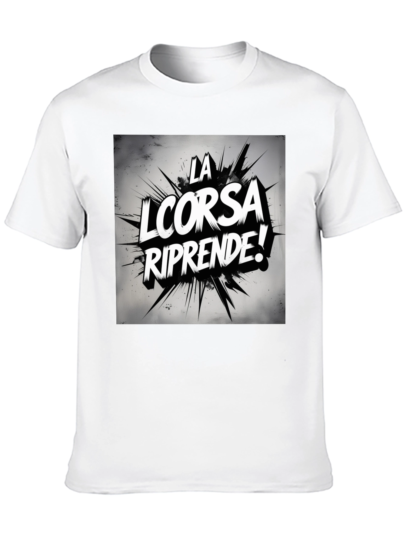 La Corsa Riprende! Graphic Black Tee